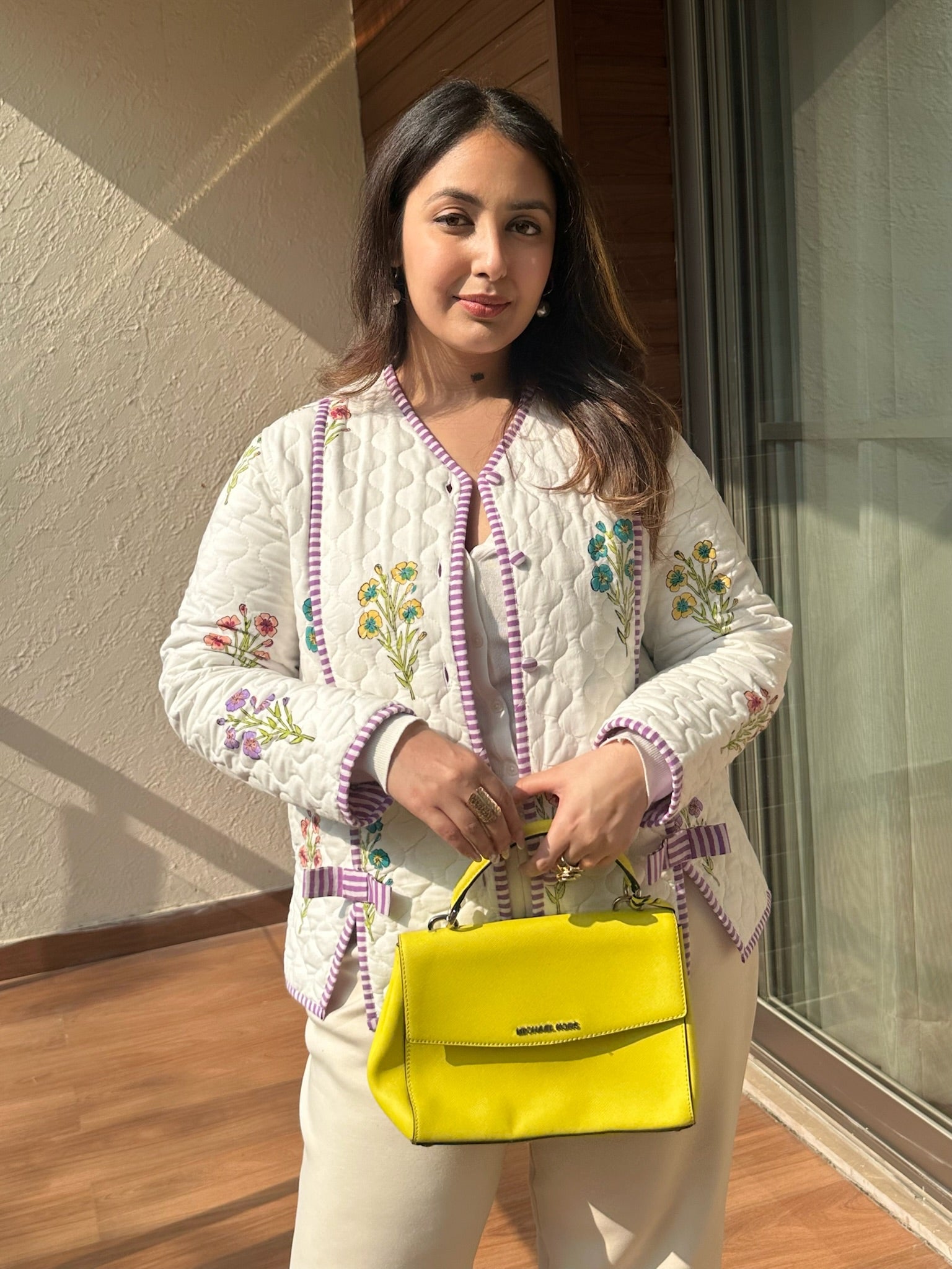 Ochre Brown Quilted Dual Jacket