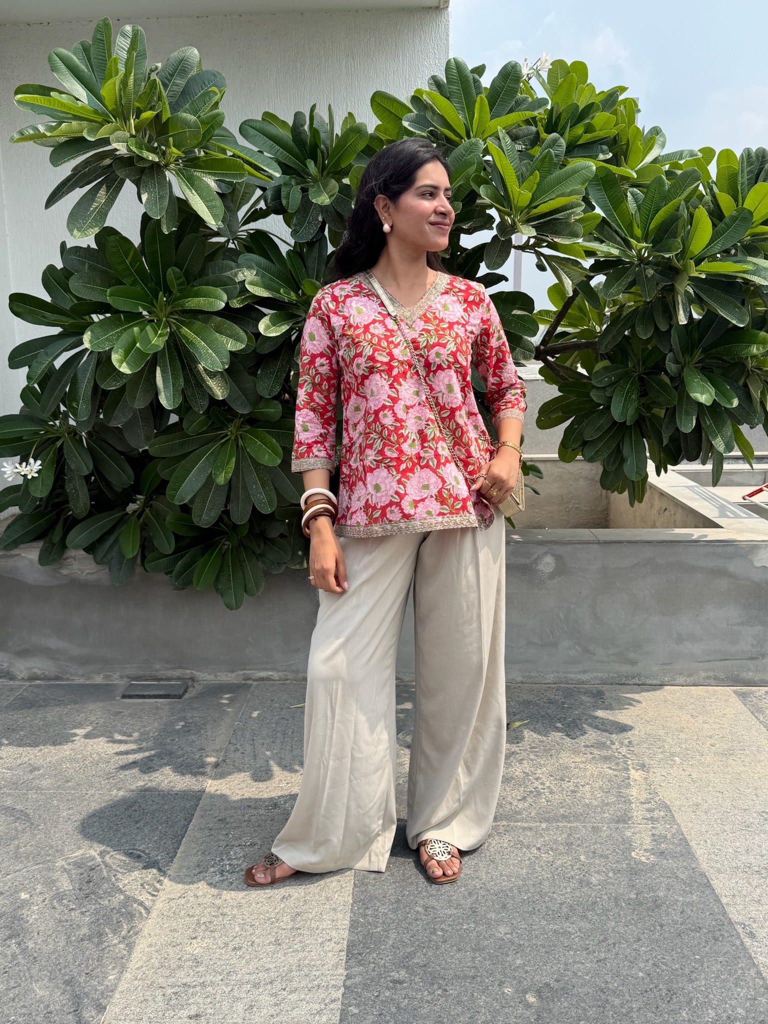 Alpenglow Pink Short Kurti