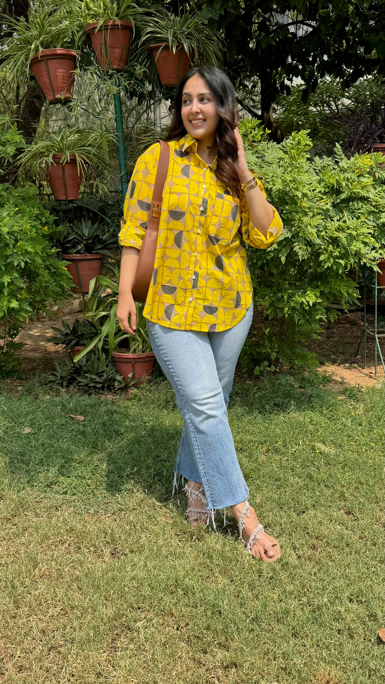 Abstract Sun Yellow Shirt