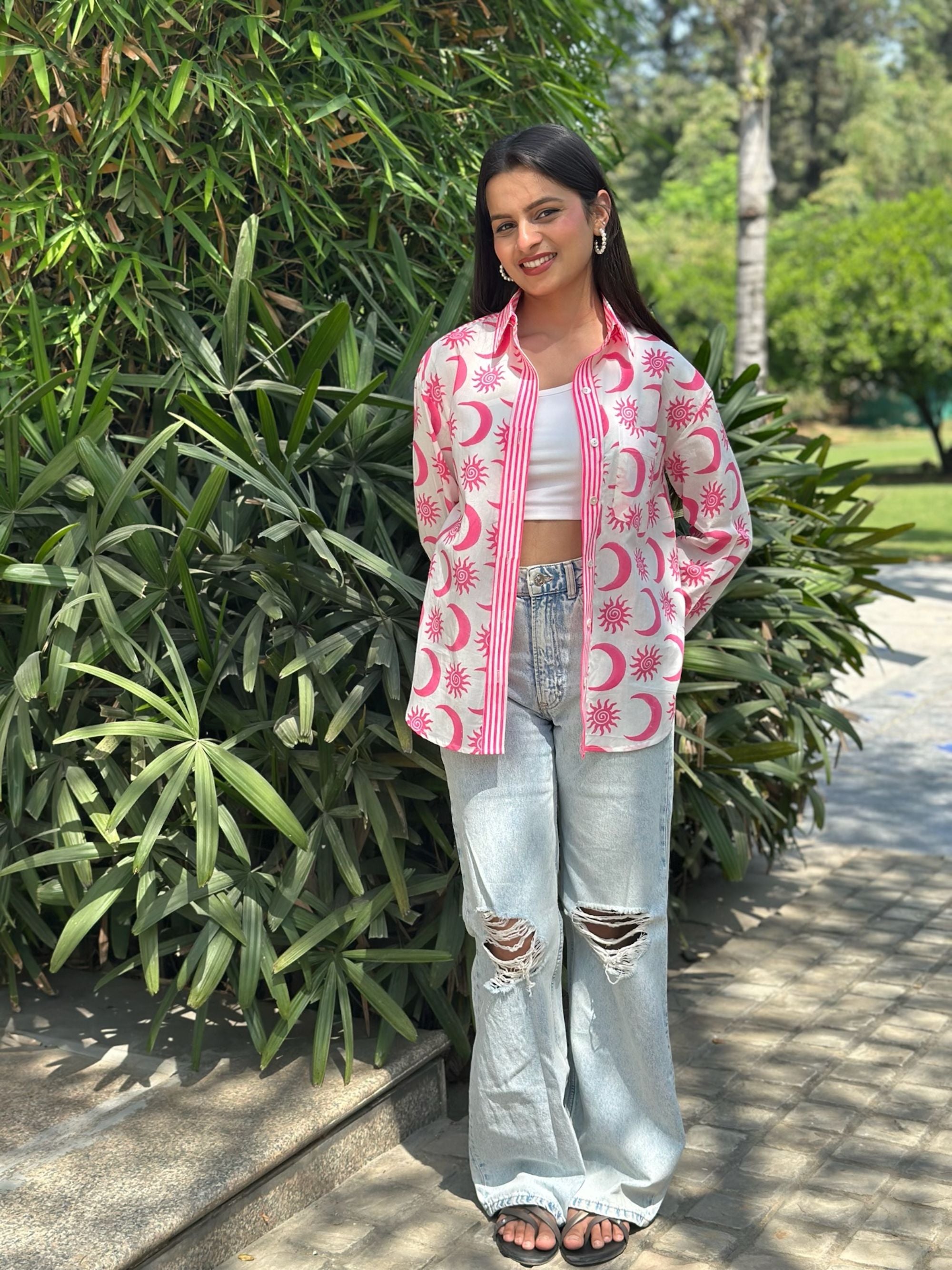 Sun and Moon Pink Shirt