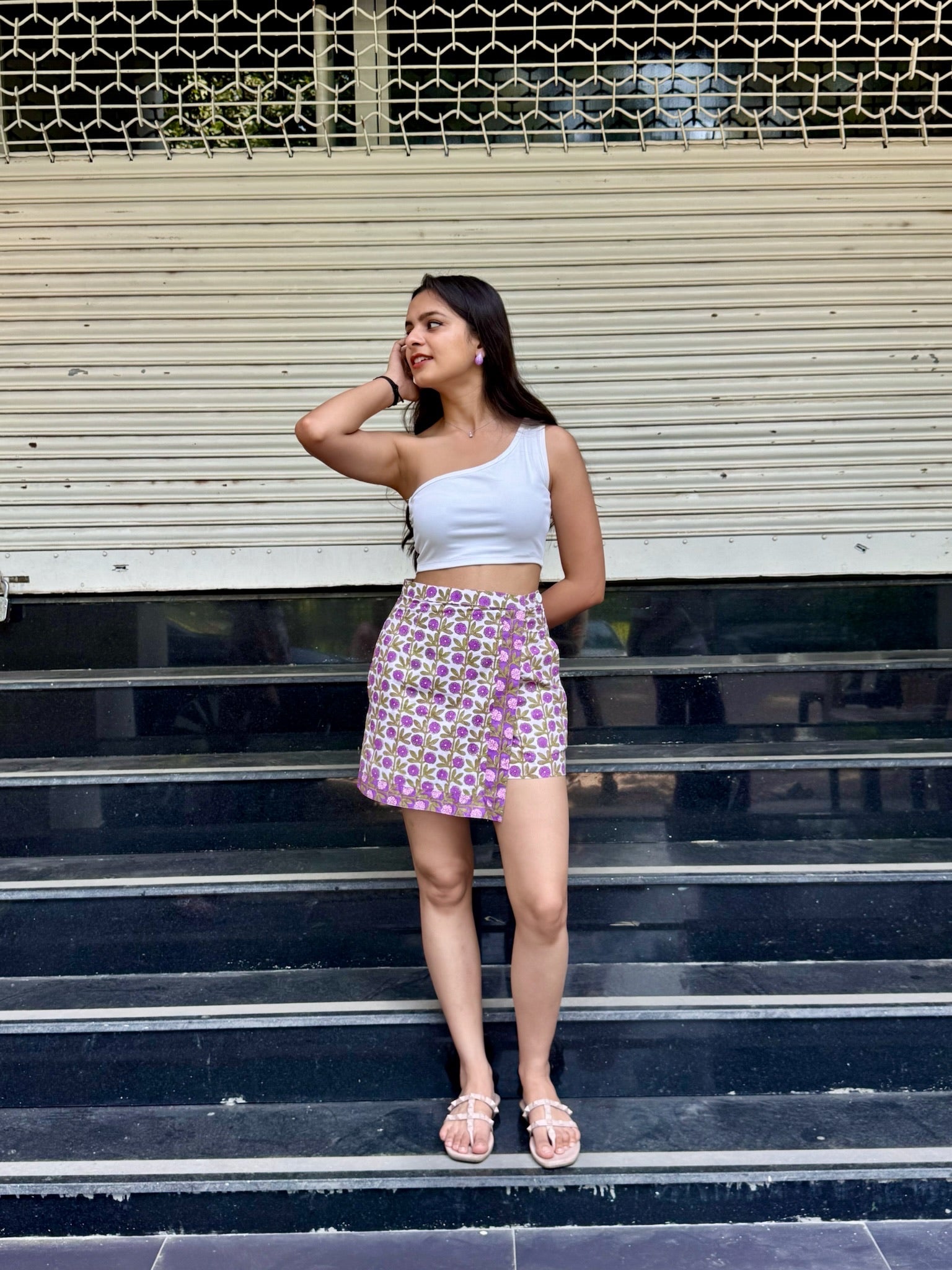 Purple Cottagecore Skort