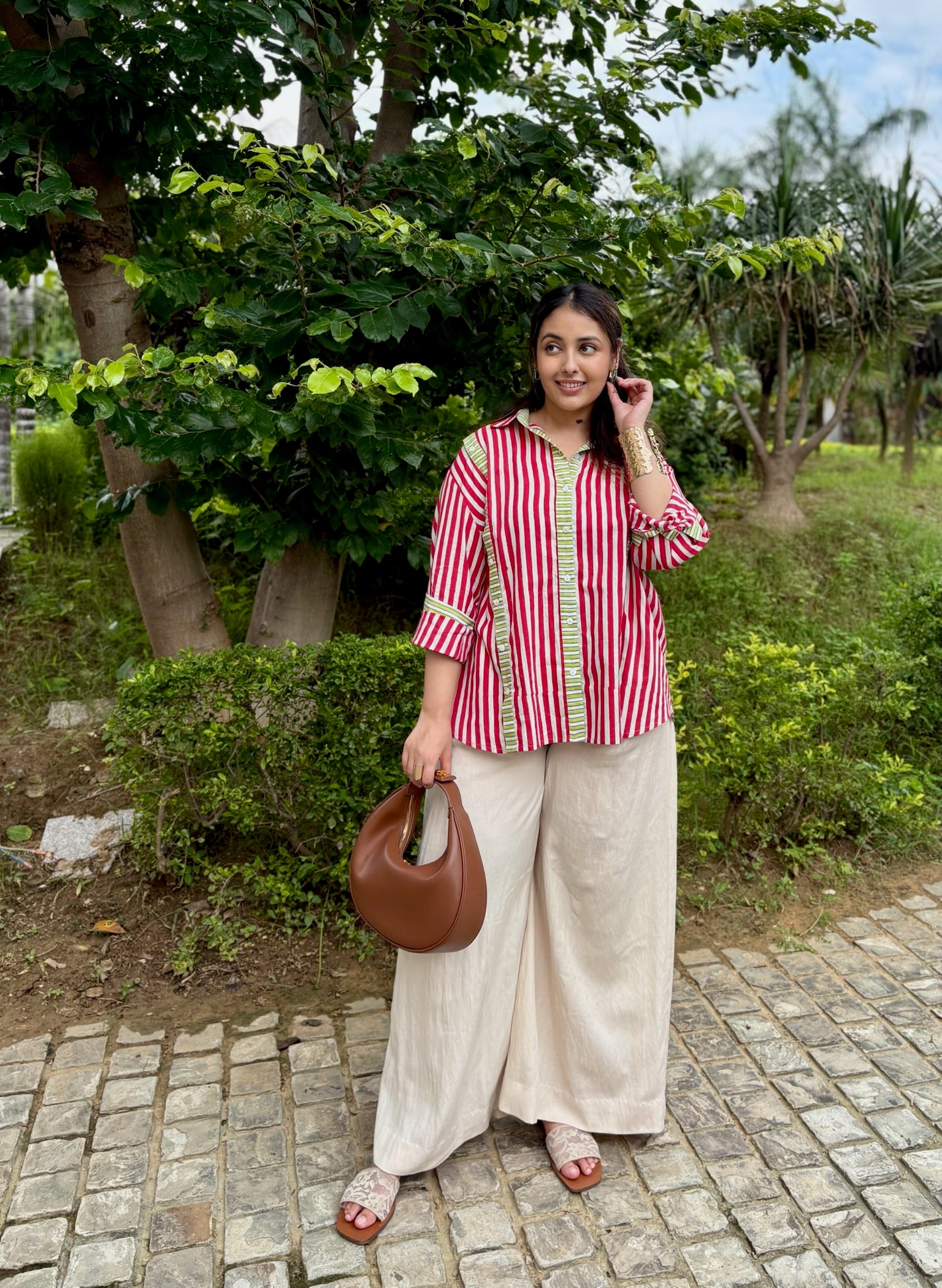 Limerick Red Multi Placket Shirt