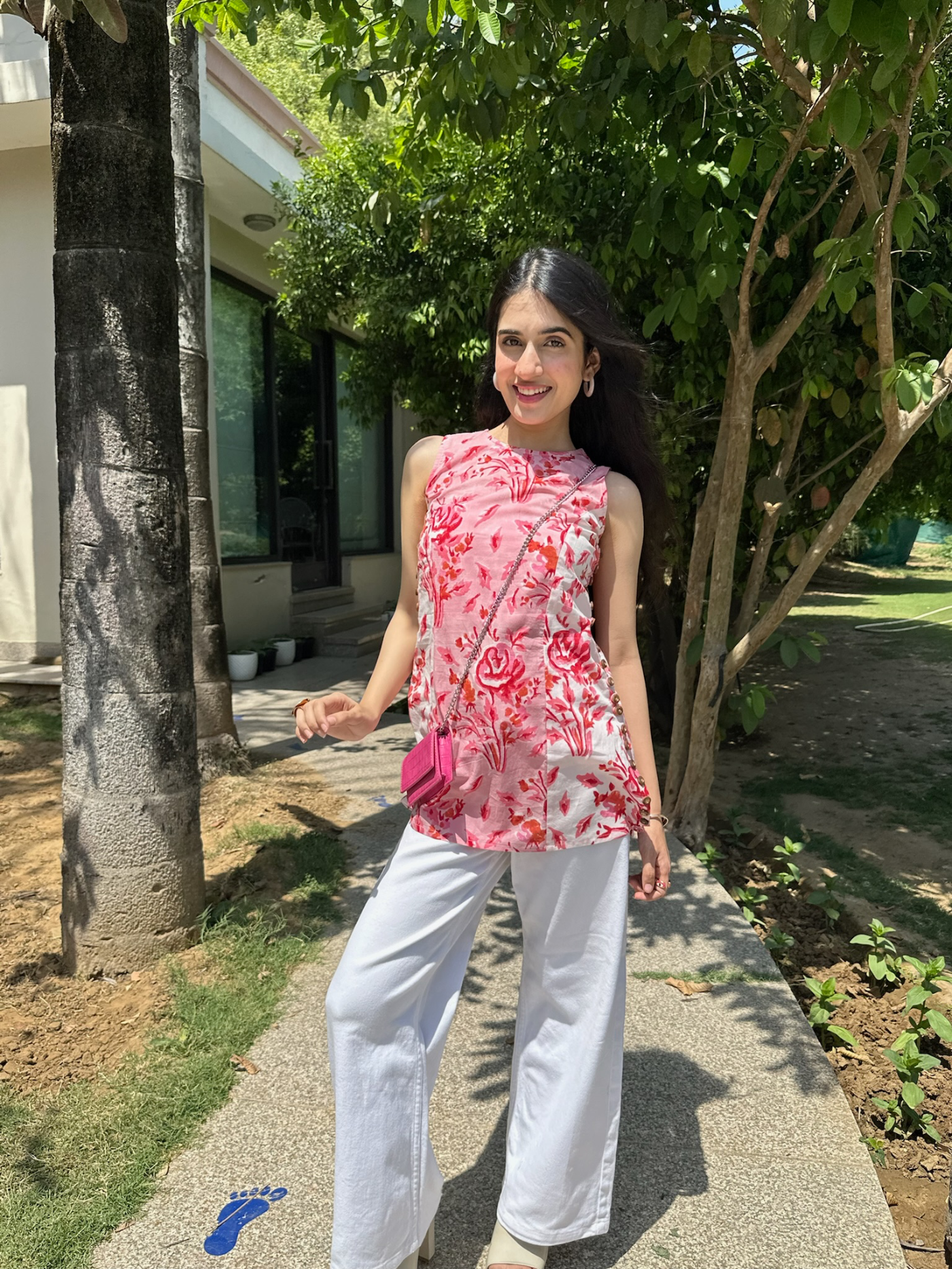 Flamingo Halter Short Kurti