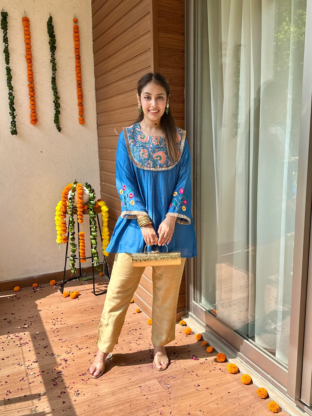 Neelam Yoke Short Kurta Set