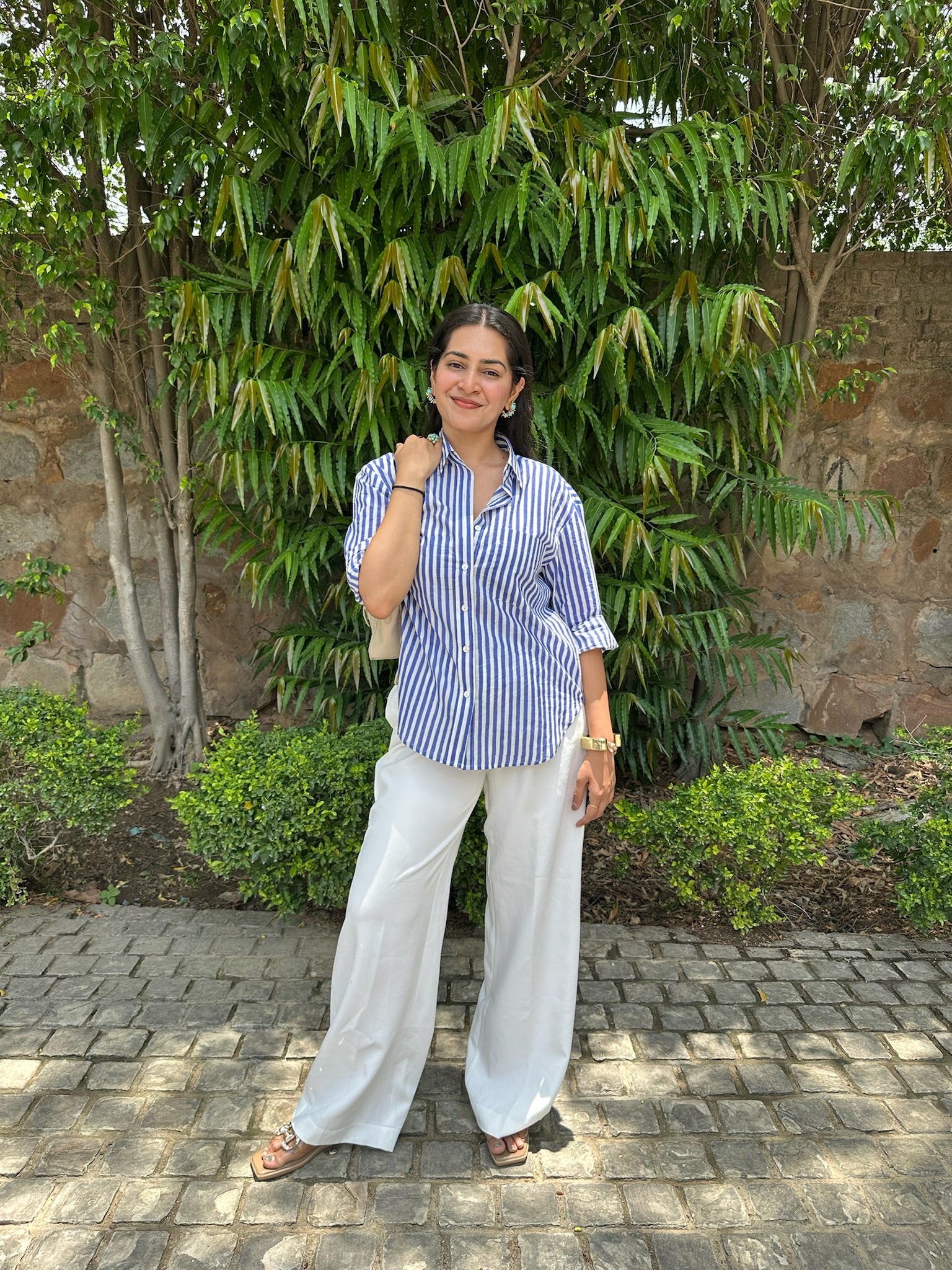 mono neel striped shirt
