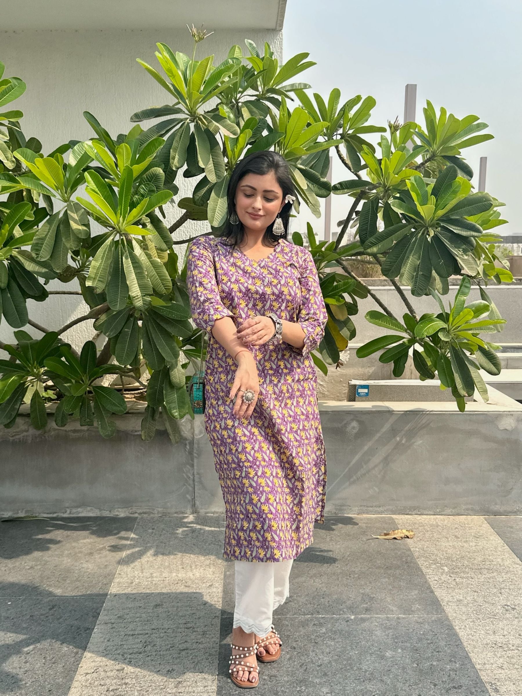 Grape Purple Long Kurta