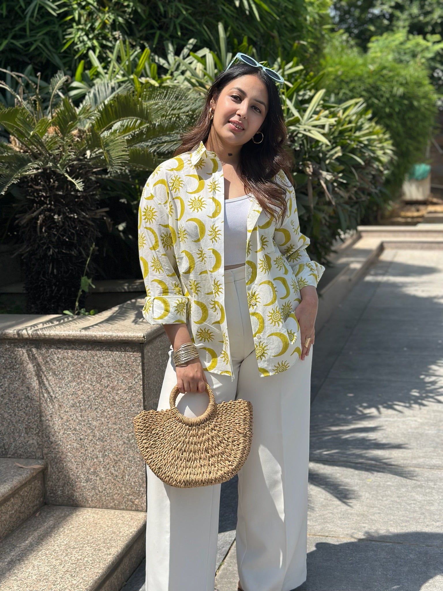 Sun And Moon Lime Shirt