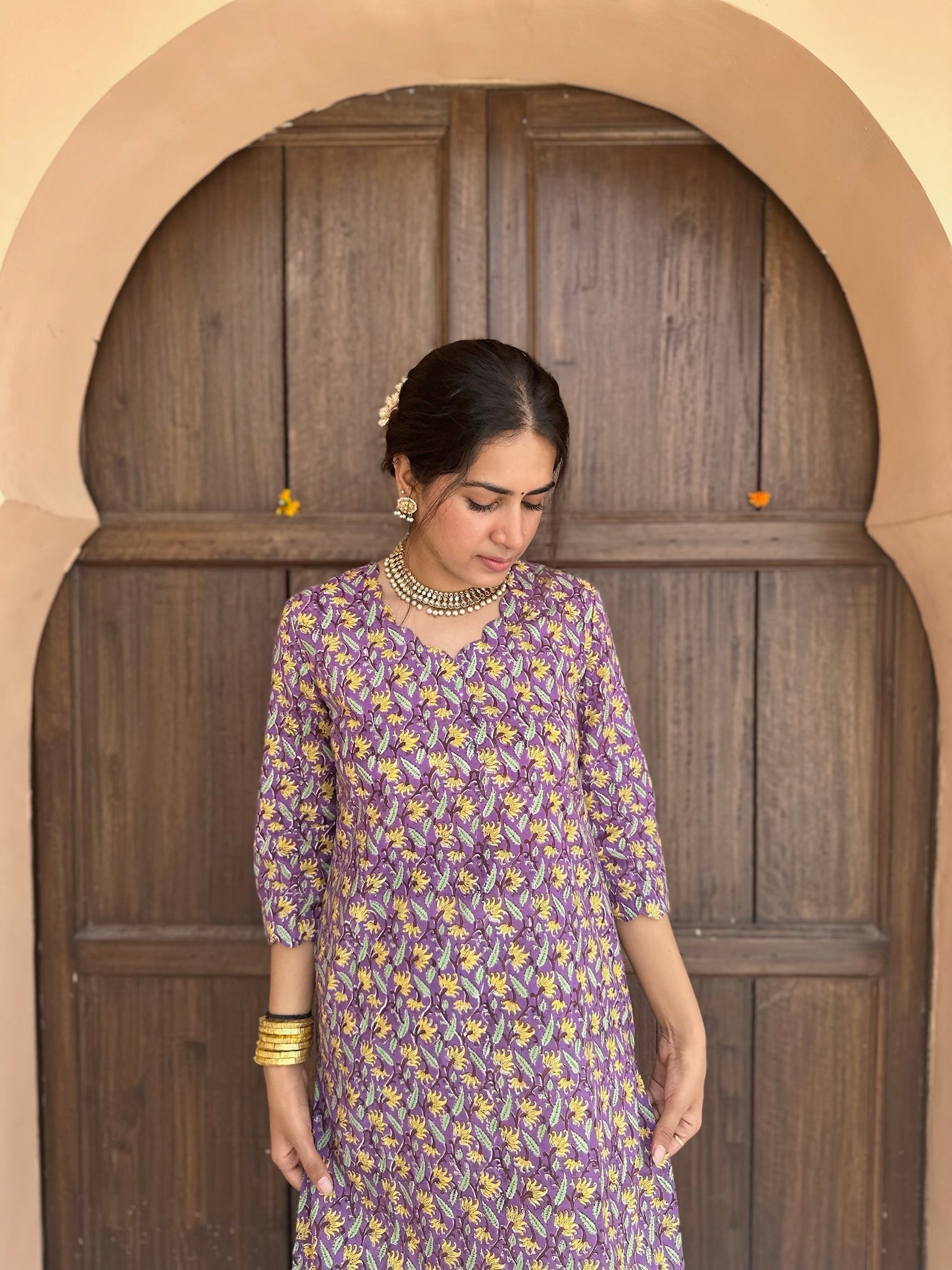 Grape Purple Long Kurta