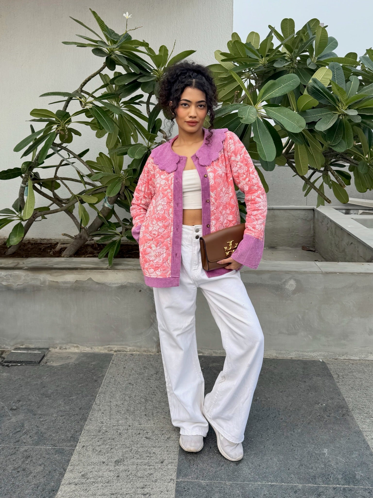 Tangerine Pink Corduroy Jacket