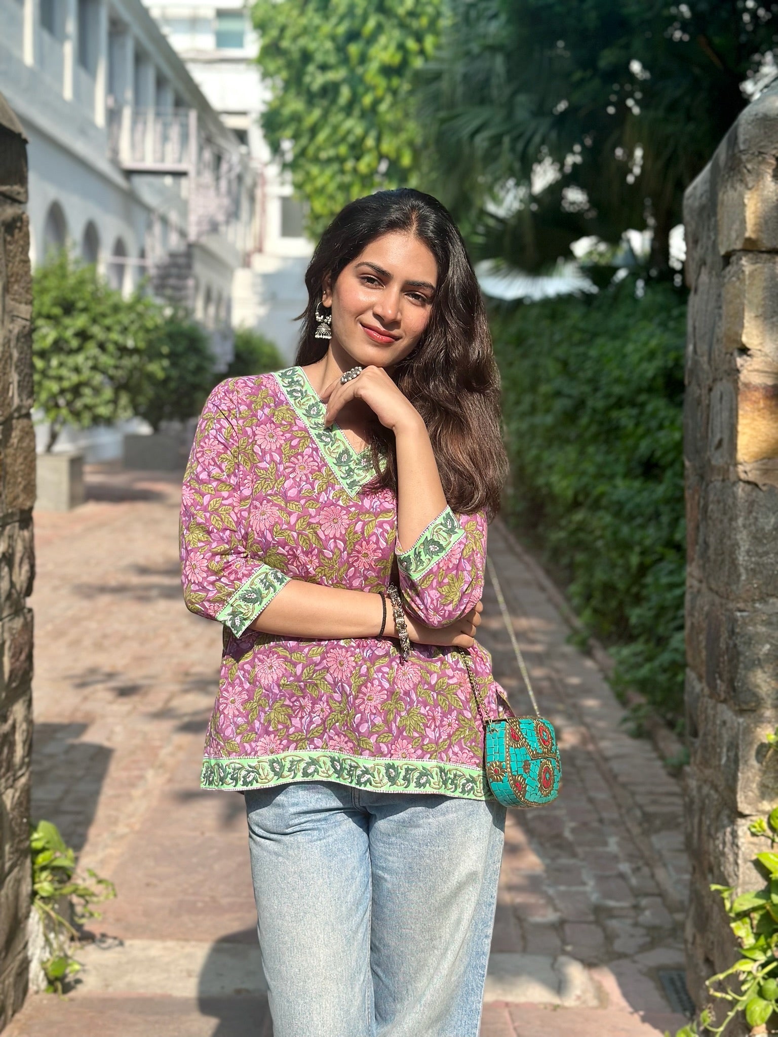 Soft Purple Short Kurti