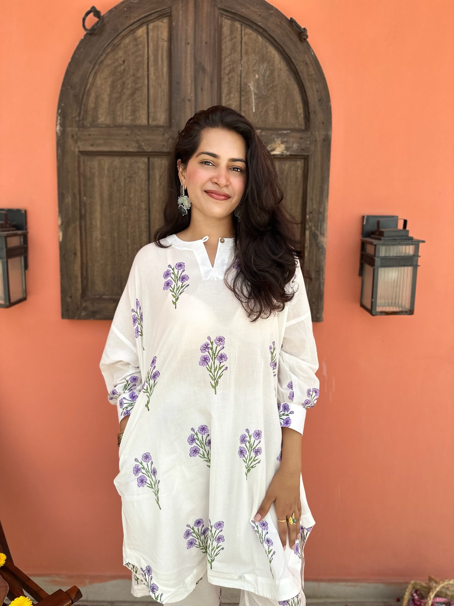 Boxy Chandni Lavender Co-Ord Set