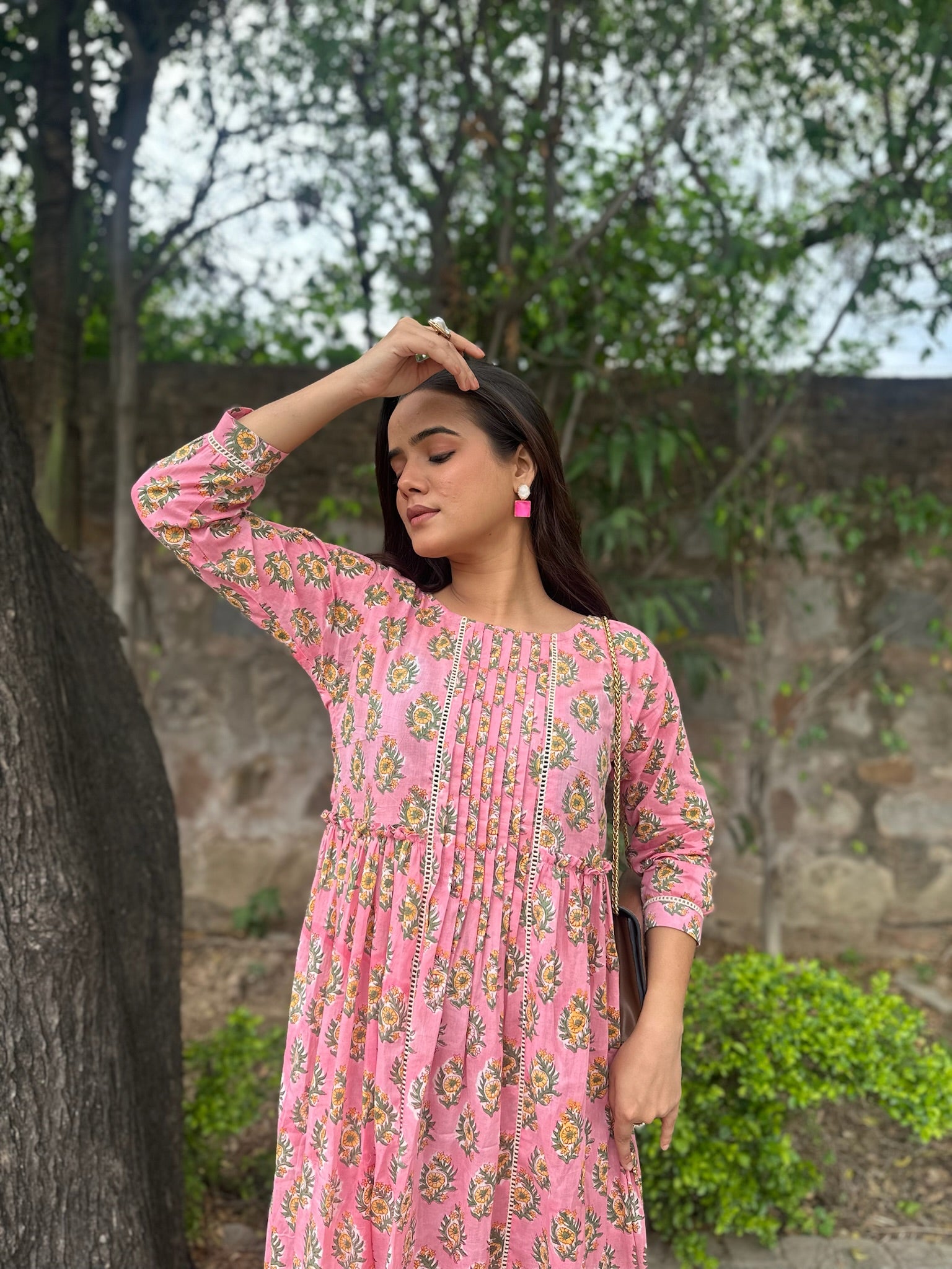Barbie Pink Mulmul Maxi Dress