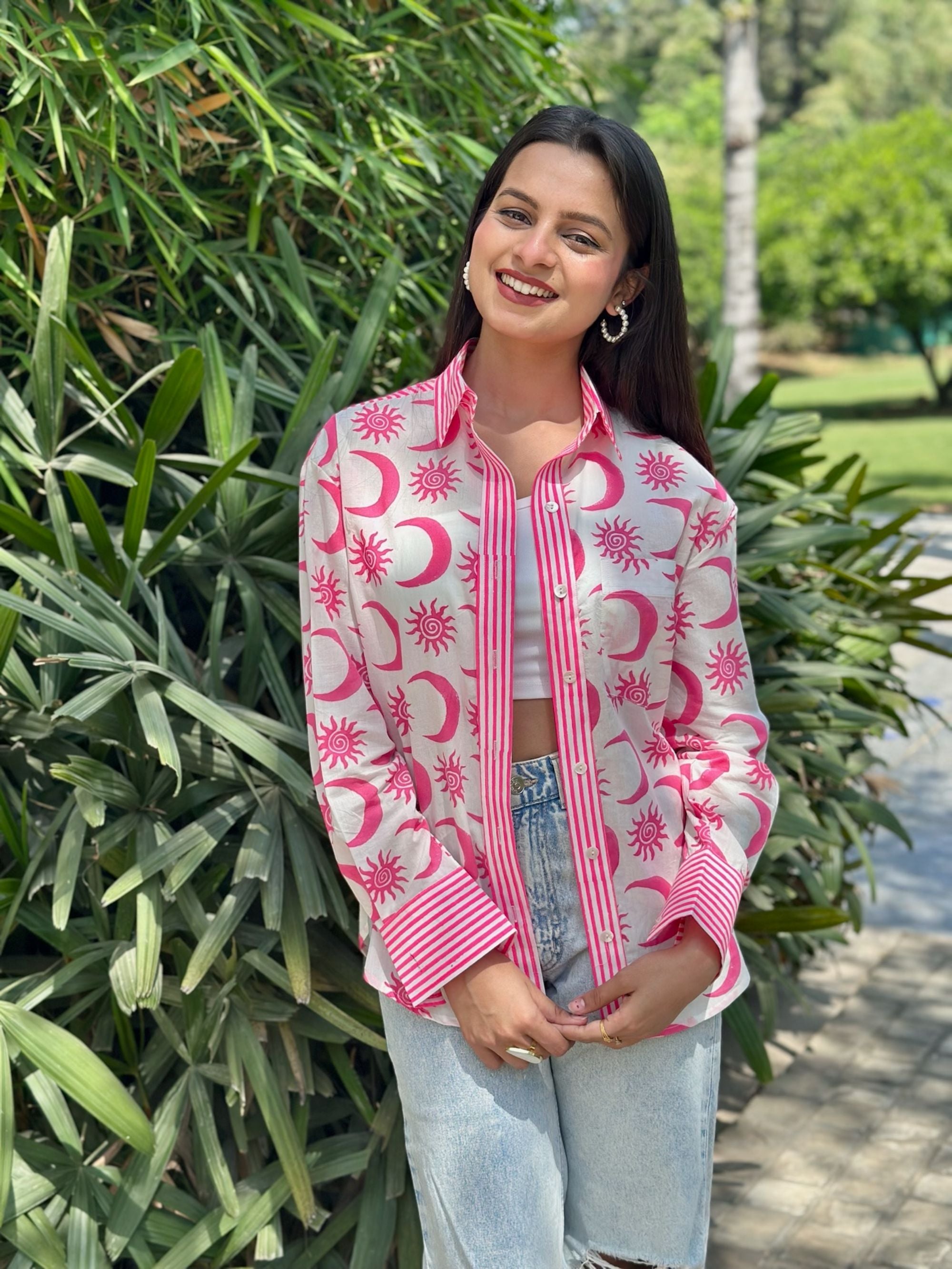 Sun and Moon Pink Shirt