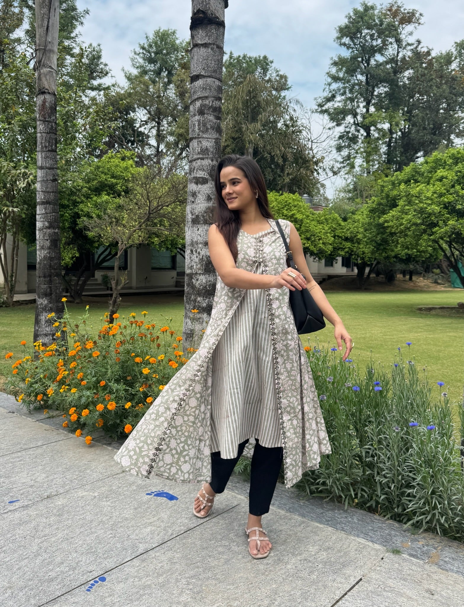 Chili Green Jacket Kurta Set