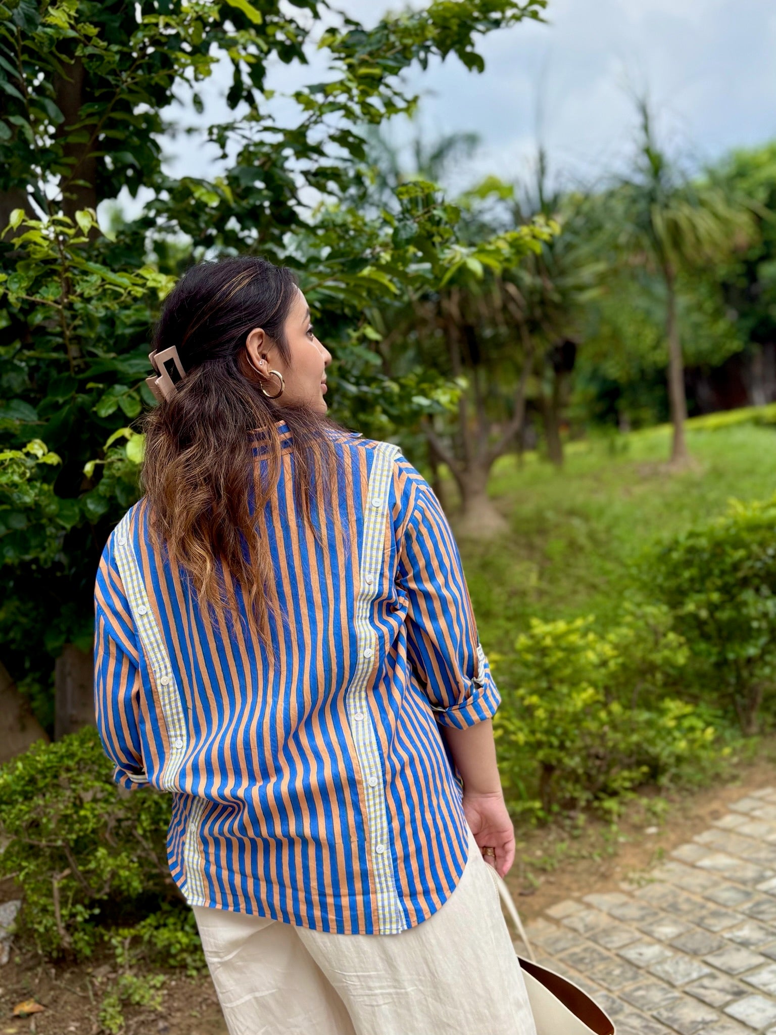 Cobalt Flame Multi Placket Shirt