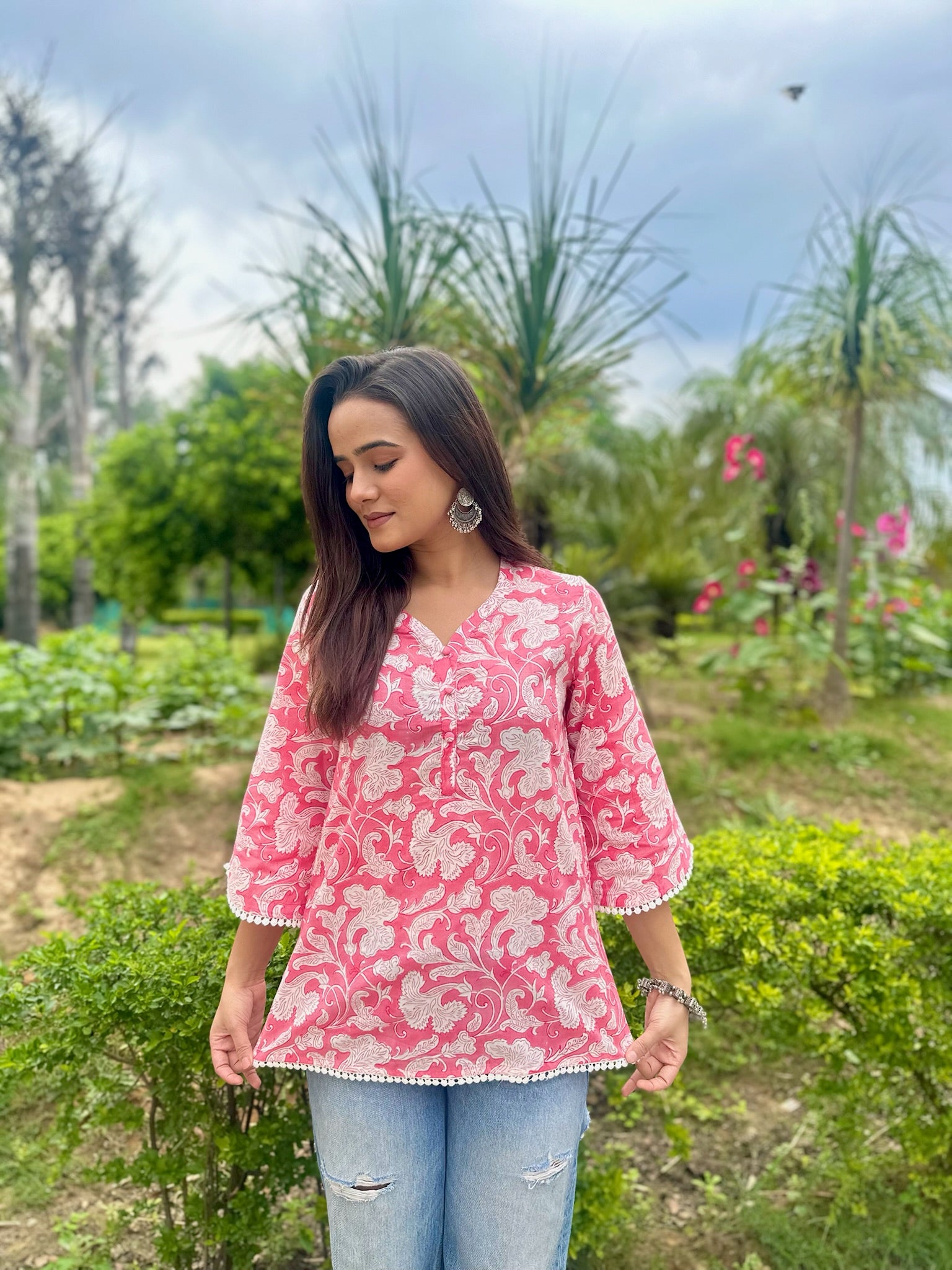 Kolkata Lace Short Kurti