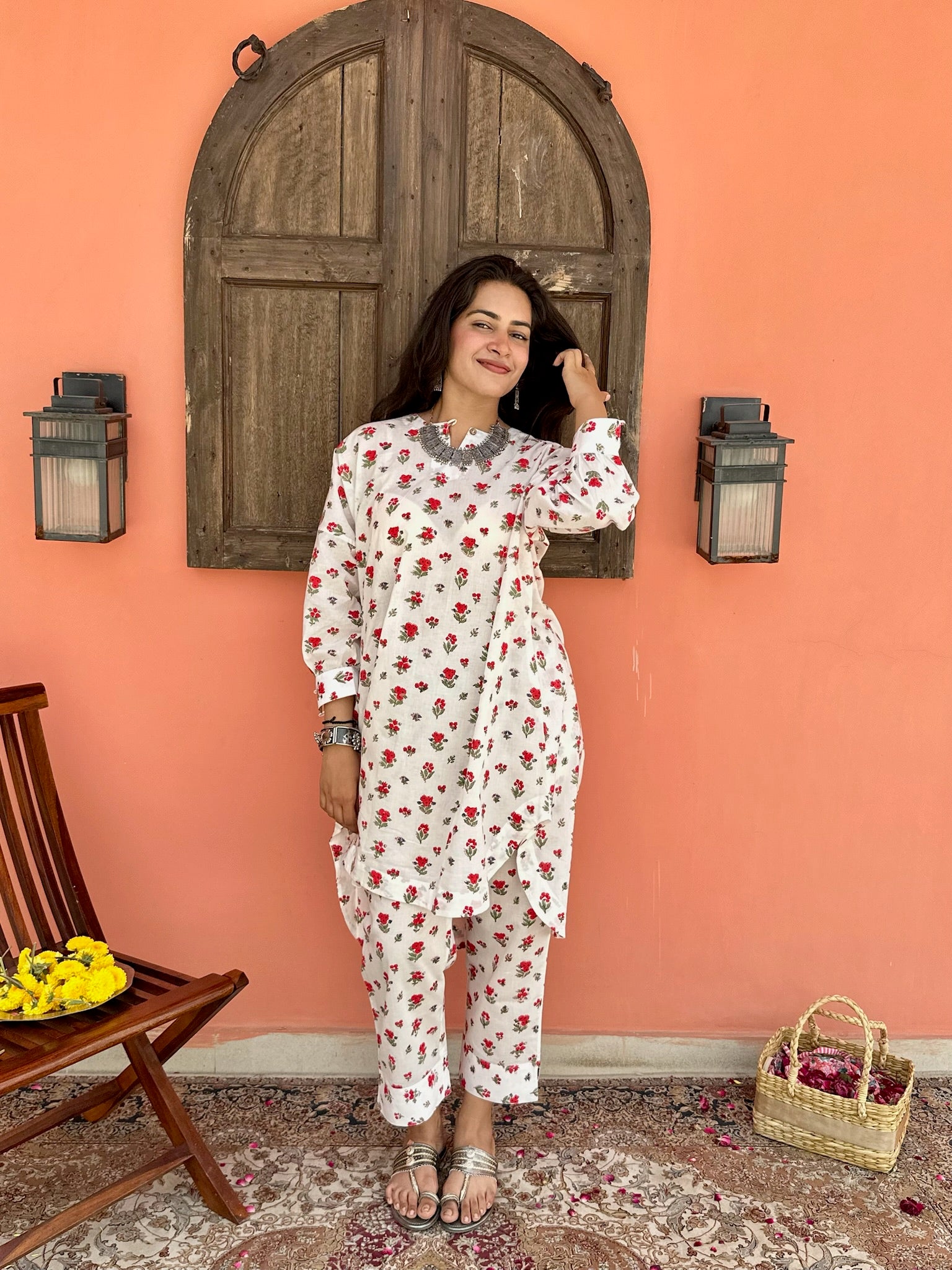 Boxy Rani Red Co-Ord Set
