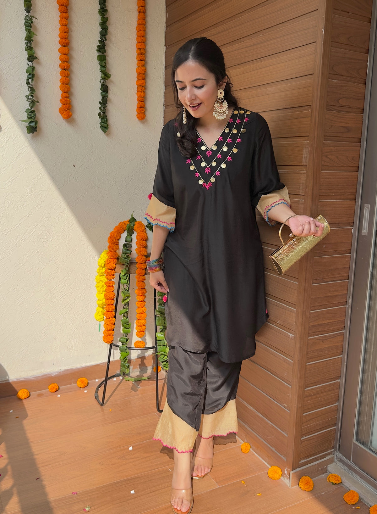Kaala Teeka Solid Embroidery Set