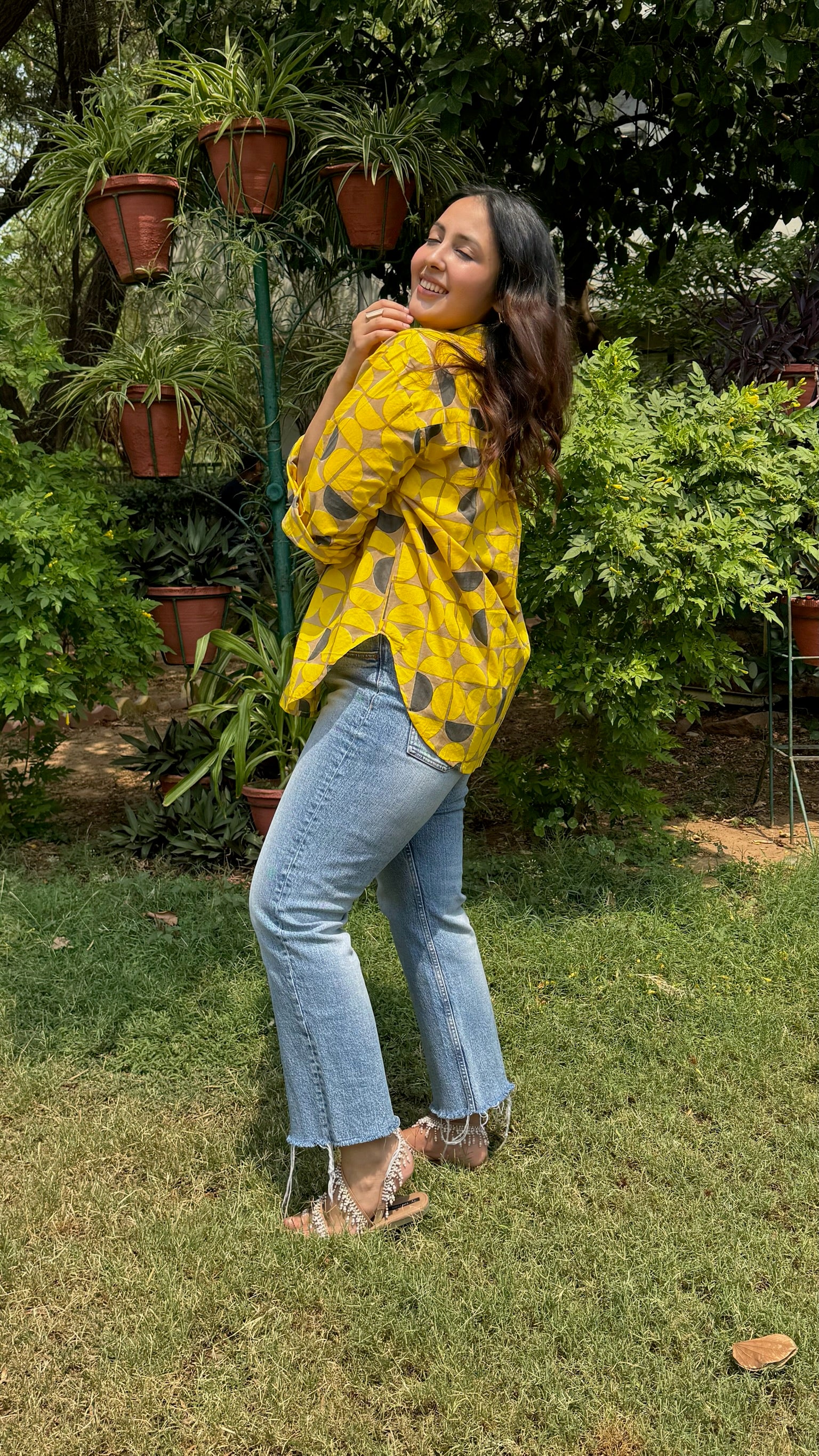 Abstract Sun Yellow Shirt