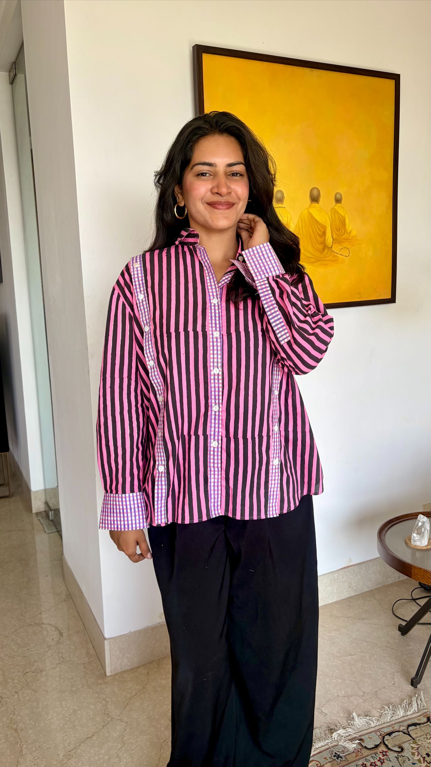 Rose Glow Multiple Placket Shirt