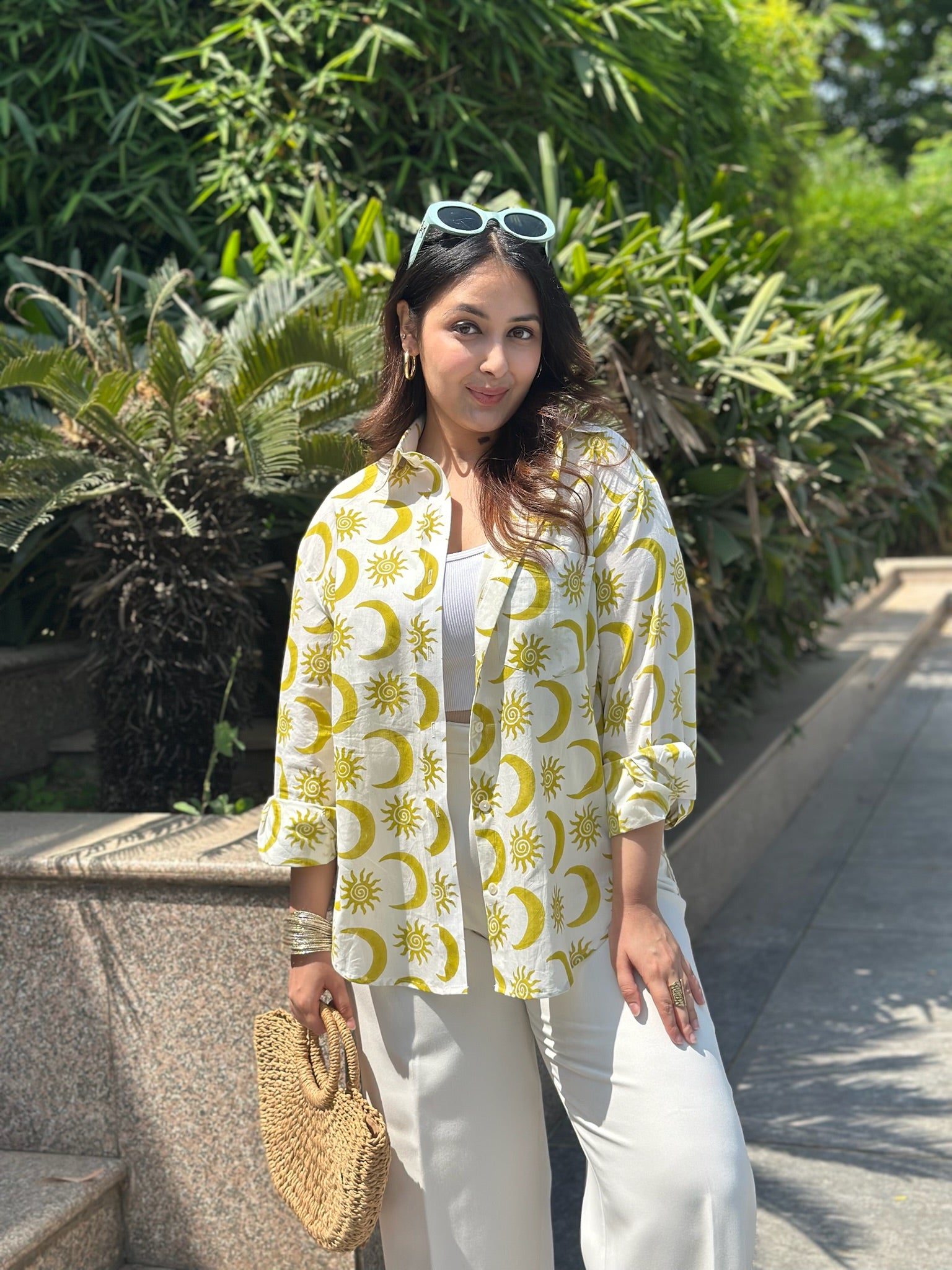 Sun And Moon Lime Shirt