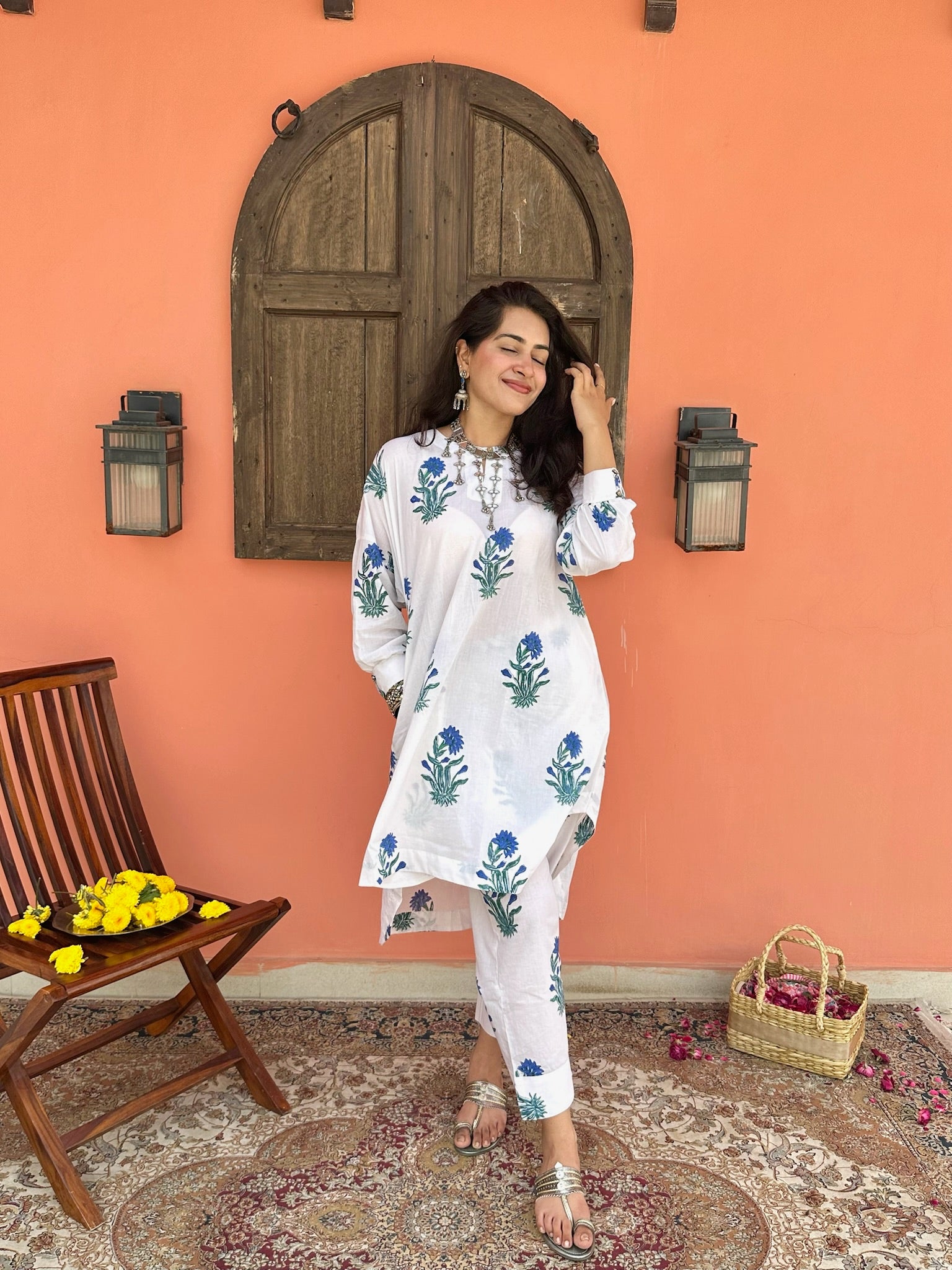 Boxy Tile Blue Co-Ord Set