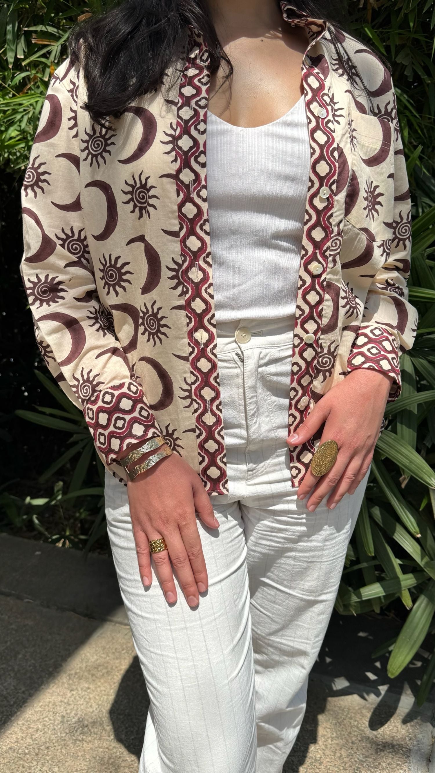 Sun And Moon Brown Clover Shirt