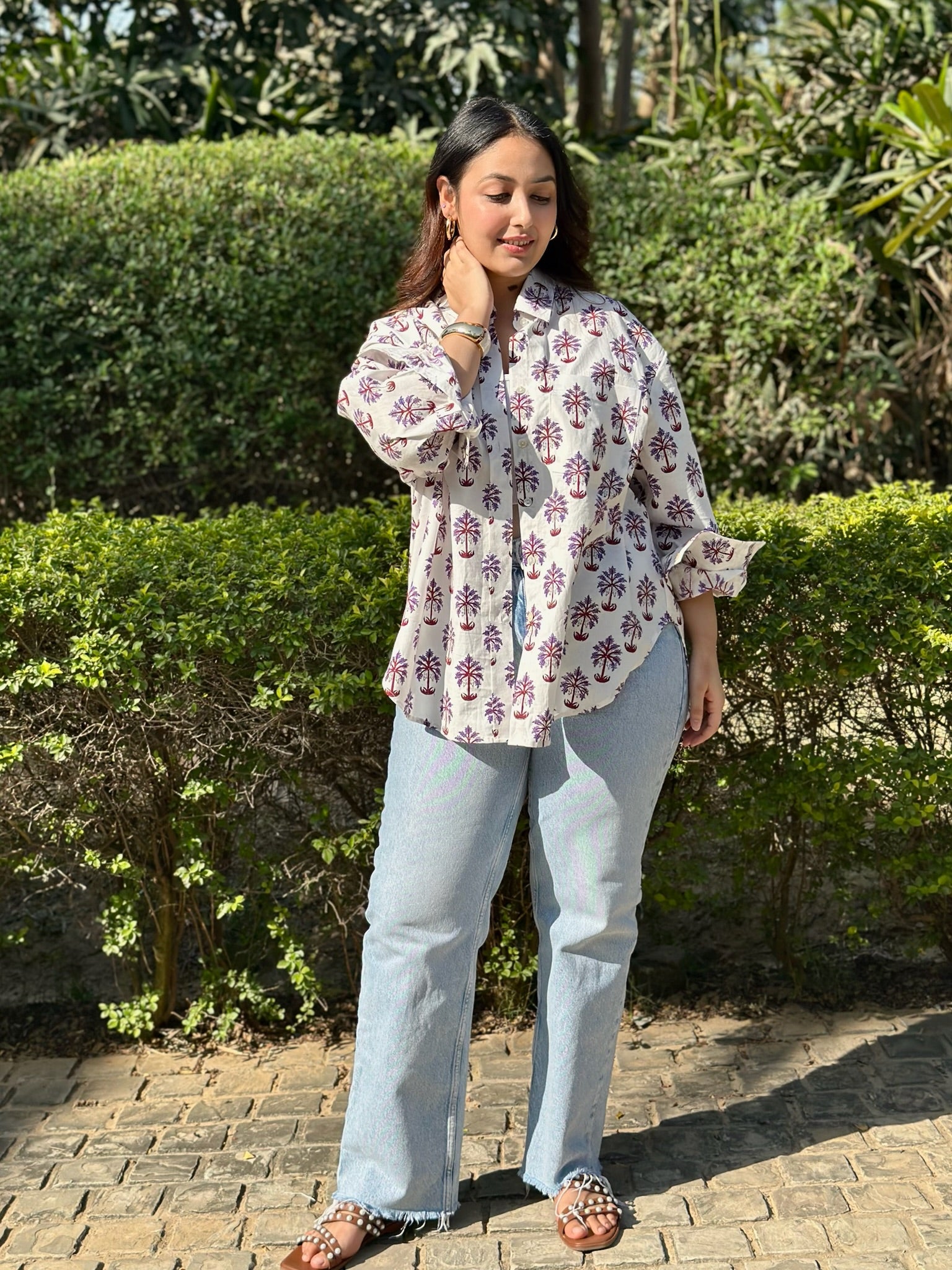 Palm Leaves Purple And Wine Shirt