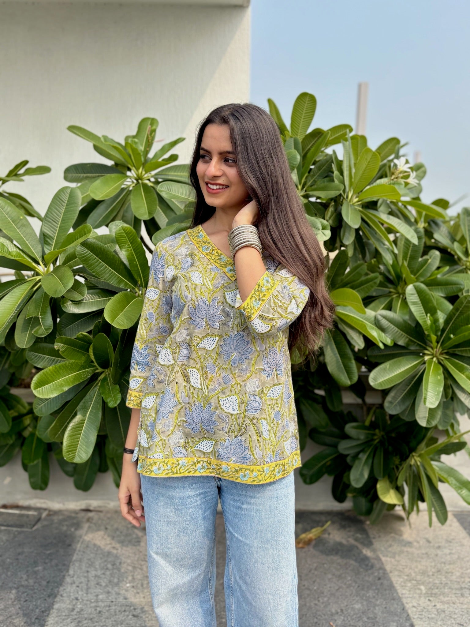 Dusty Garden Short Kurti