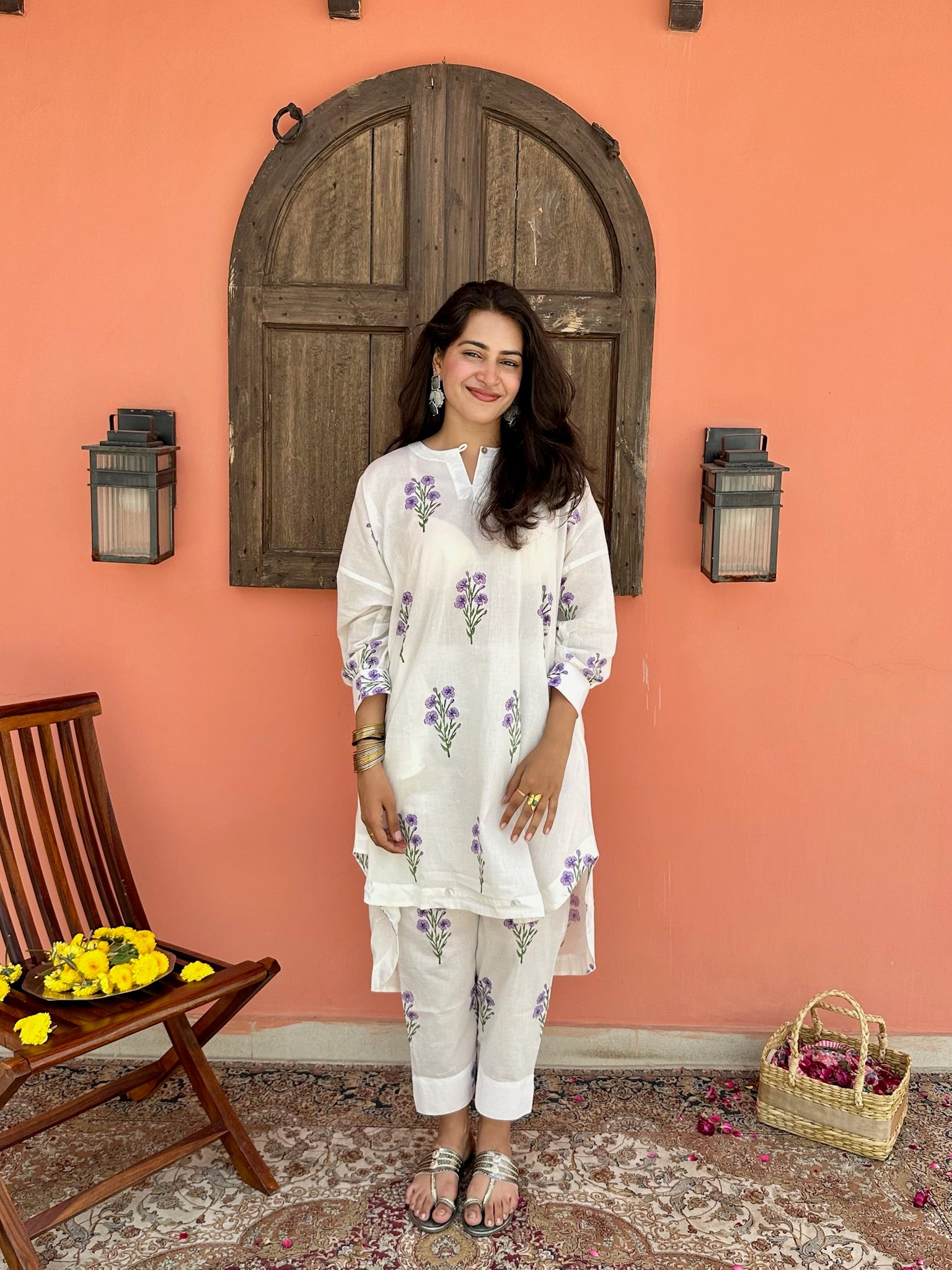 Boxy Chandni Lavender Co-Ord Set