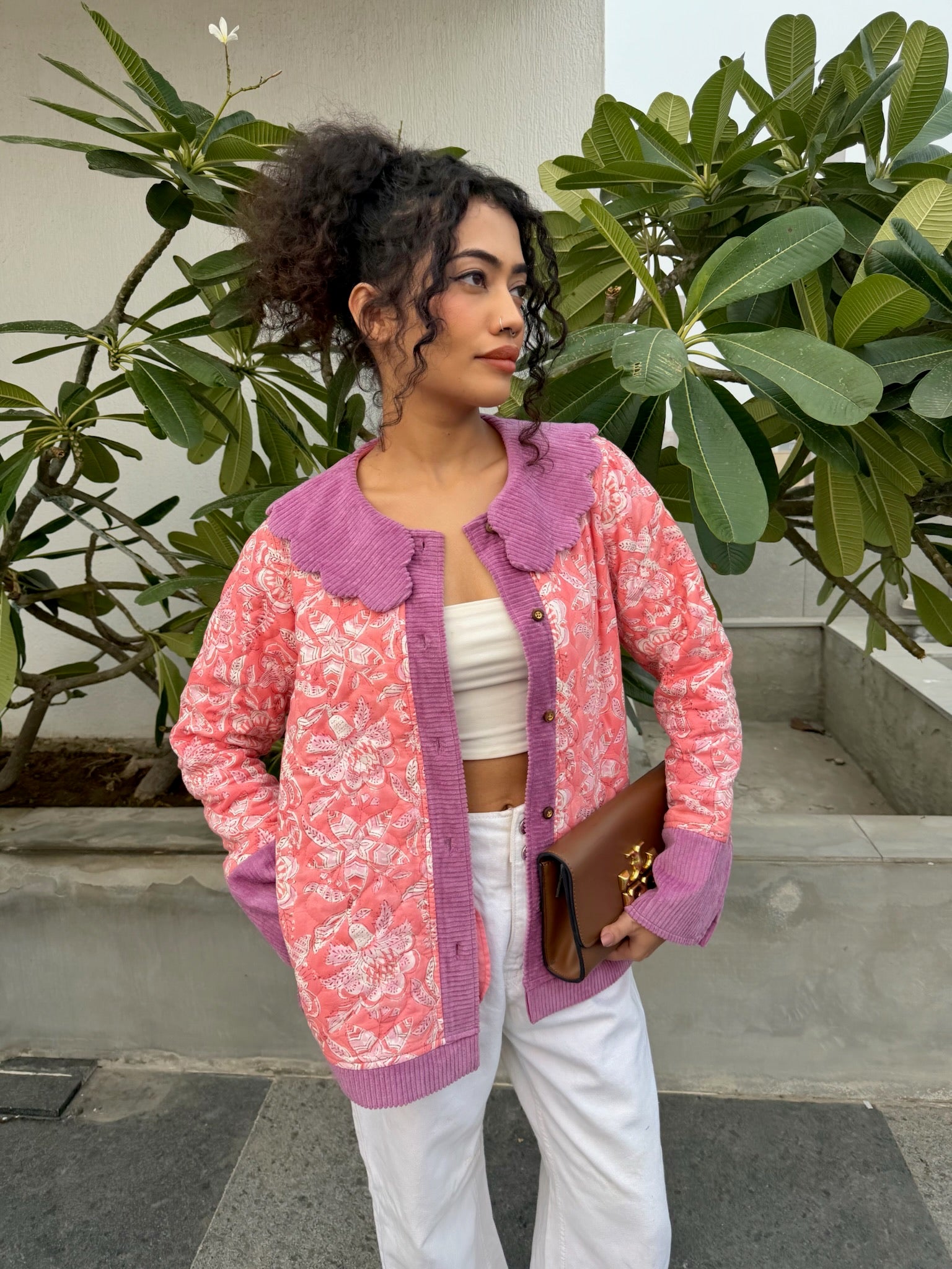 Tangerine Pink Corduroy Jacket