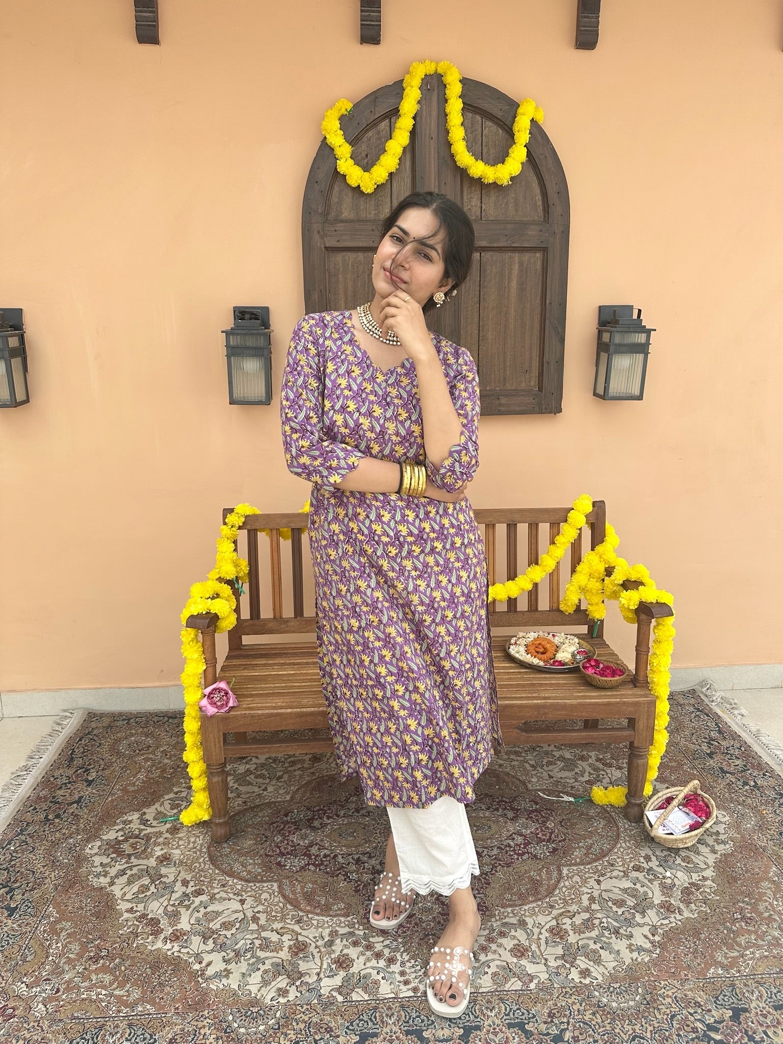 Grape Purple Long Kurta