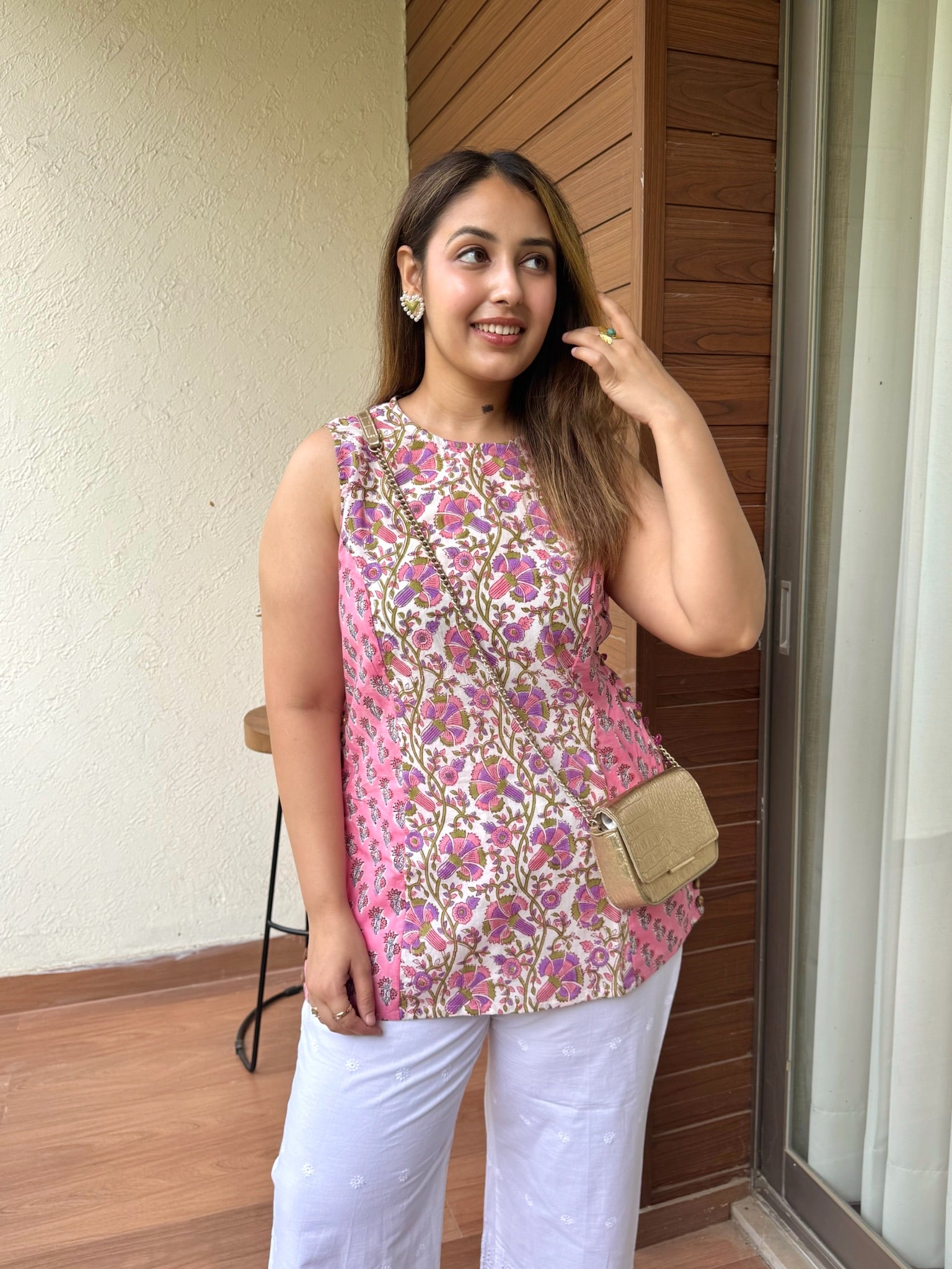 Pint Mist Halter Short Kurti