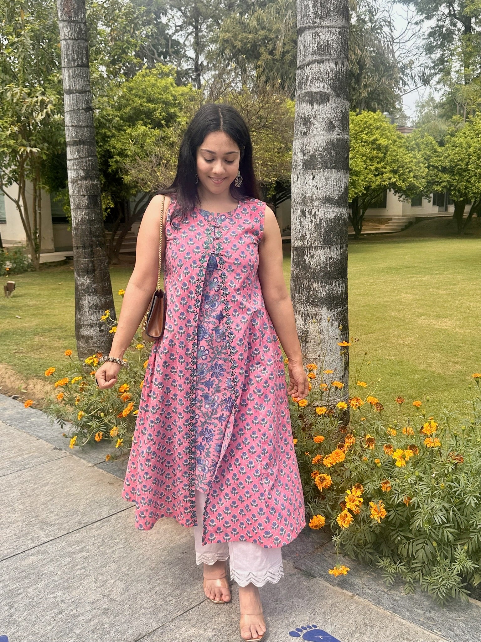 Bright Pink Jacket Kurta Set