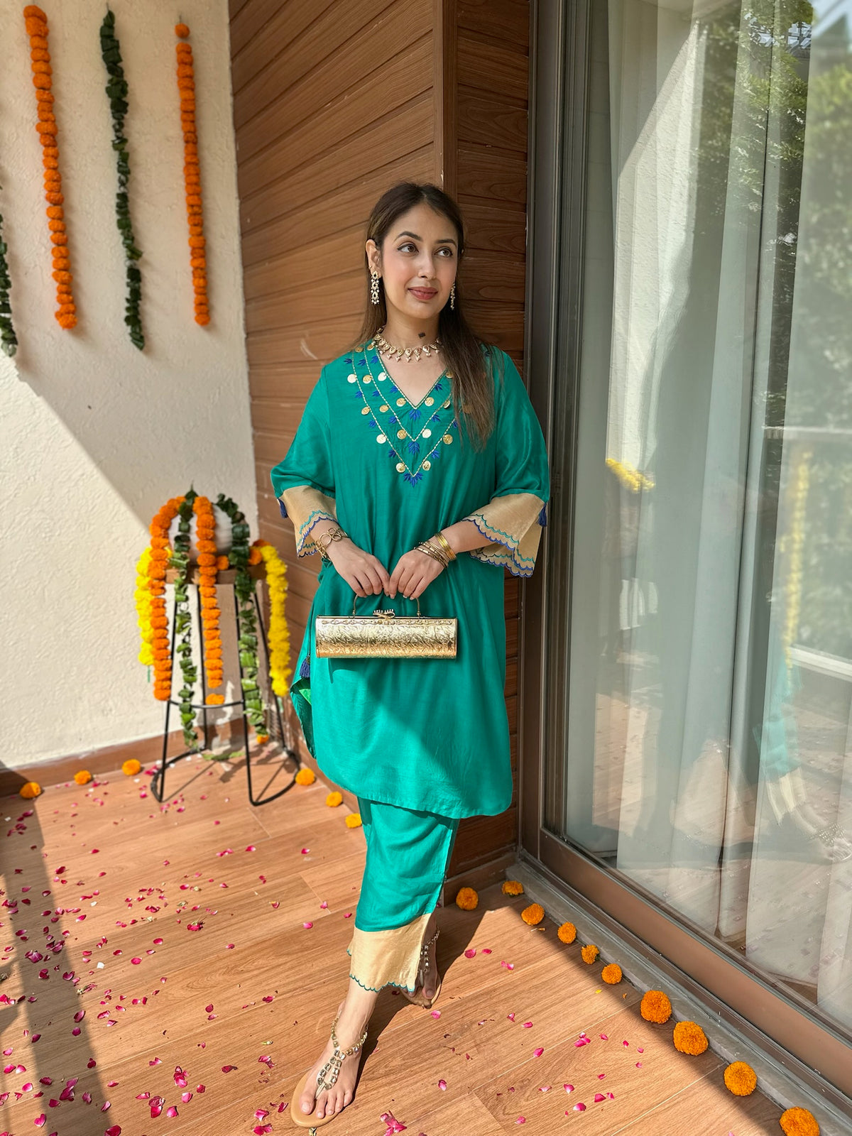 Mor Pankh Solid Embroidery Set