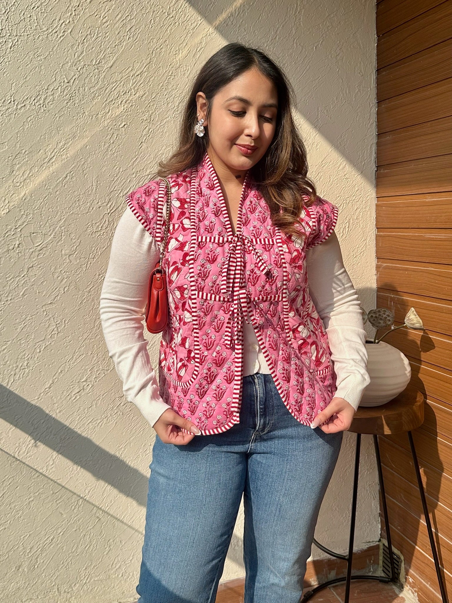Tea Rose Pink Quilted Dual Jacket