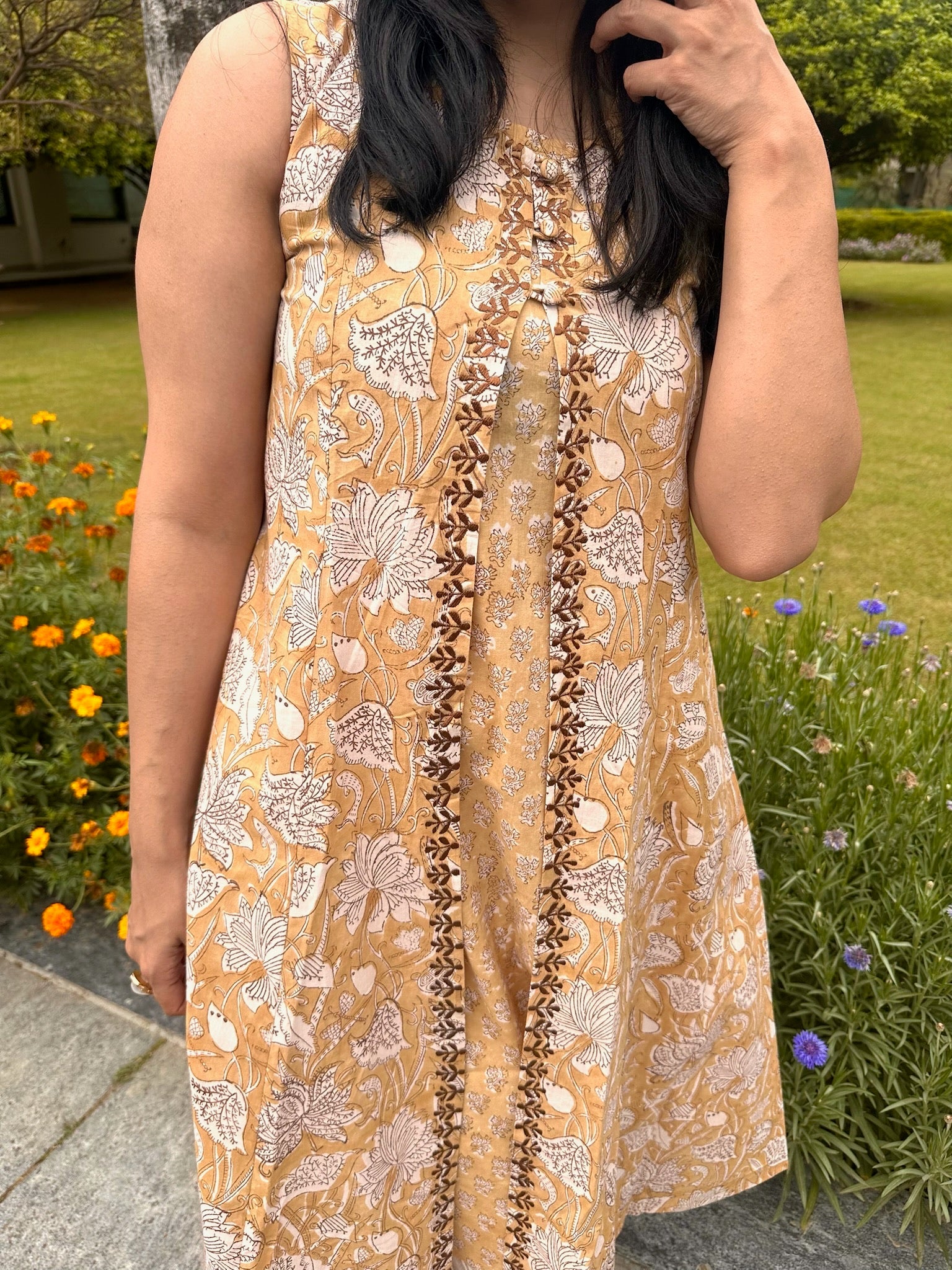 Warm Brown Jacket Kurta Set