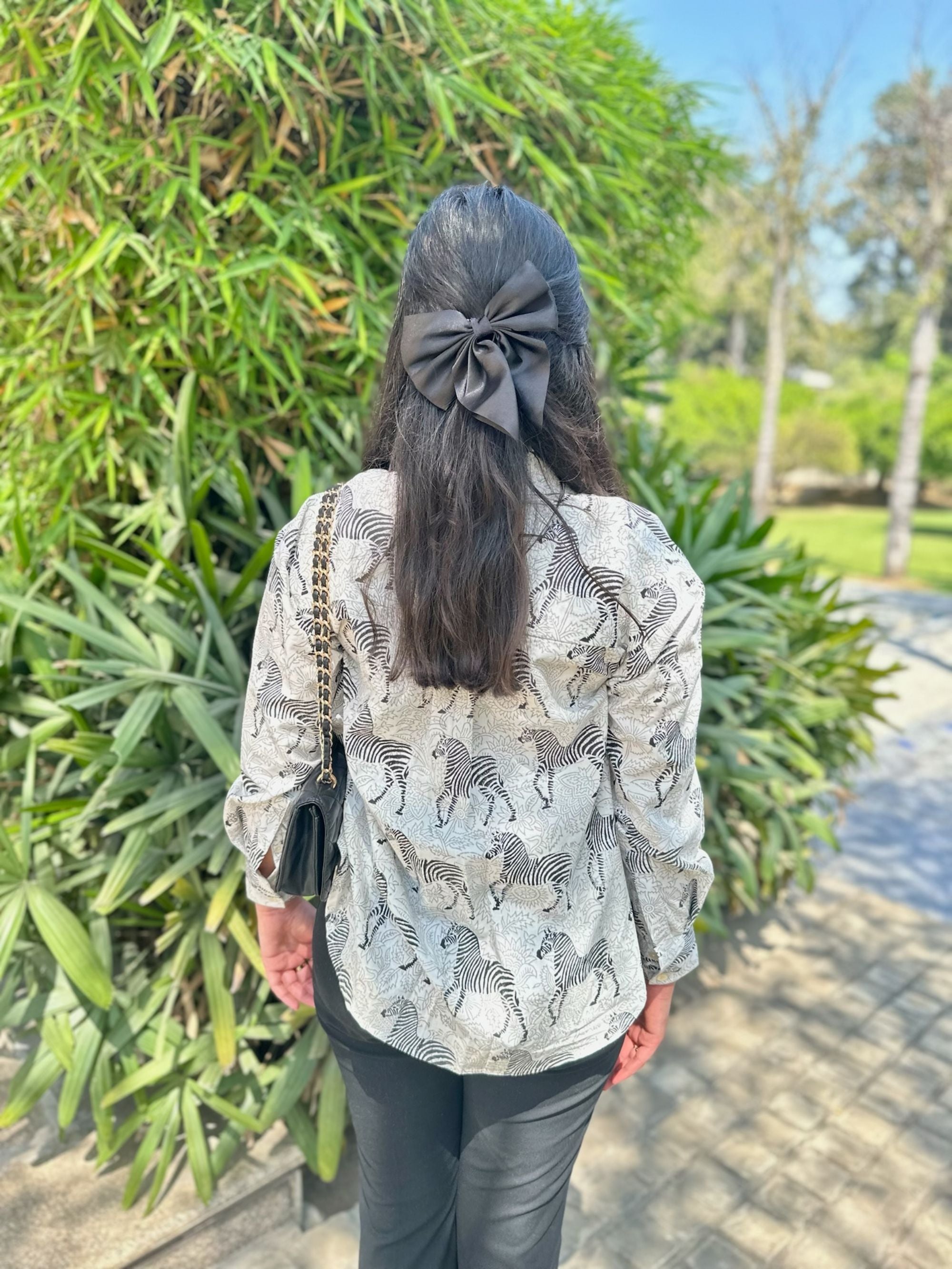 Zebra Striped Black Shirt