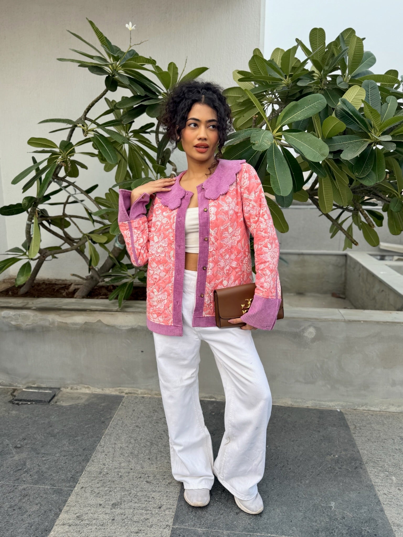 Tangerine Pink Corduroy Jacket