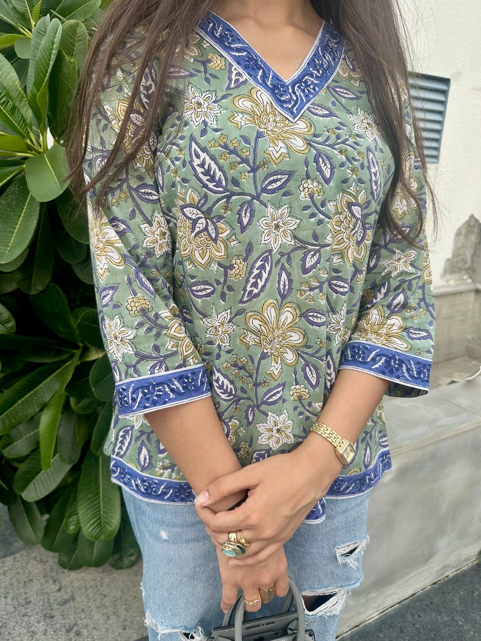 Sapphire Olive Short Kurti