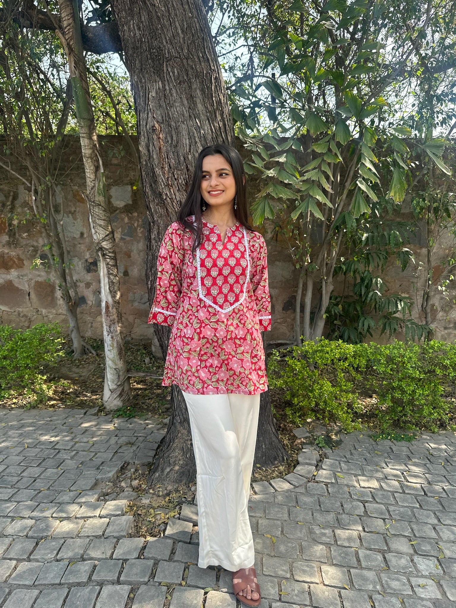 Kashmir Yoke Short Kurti