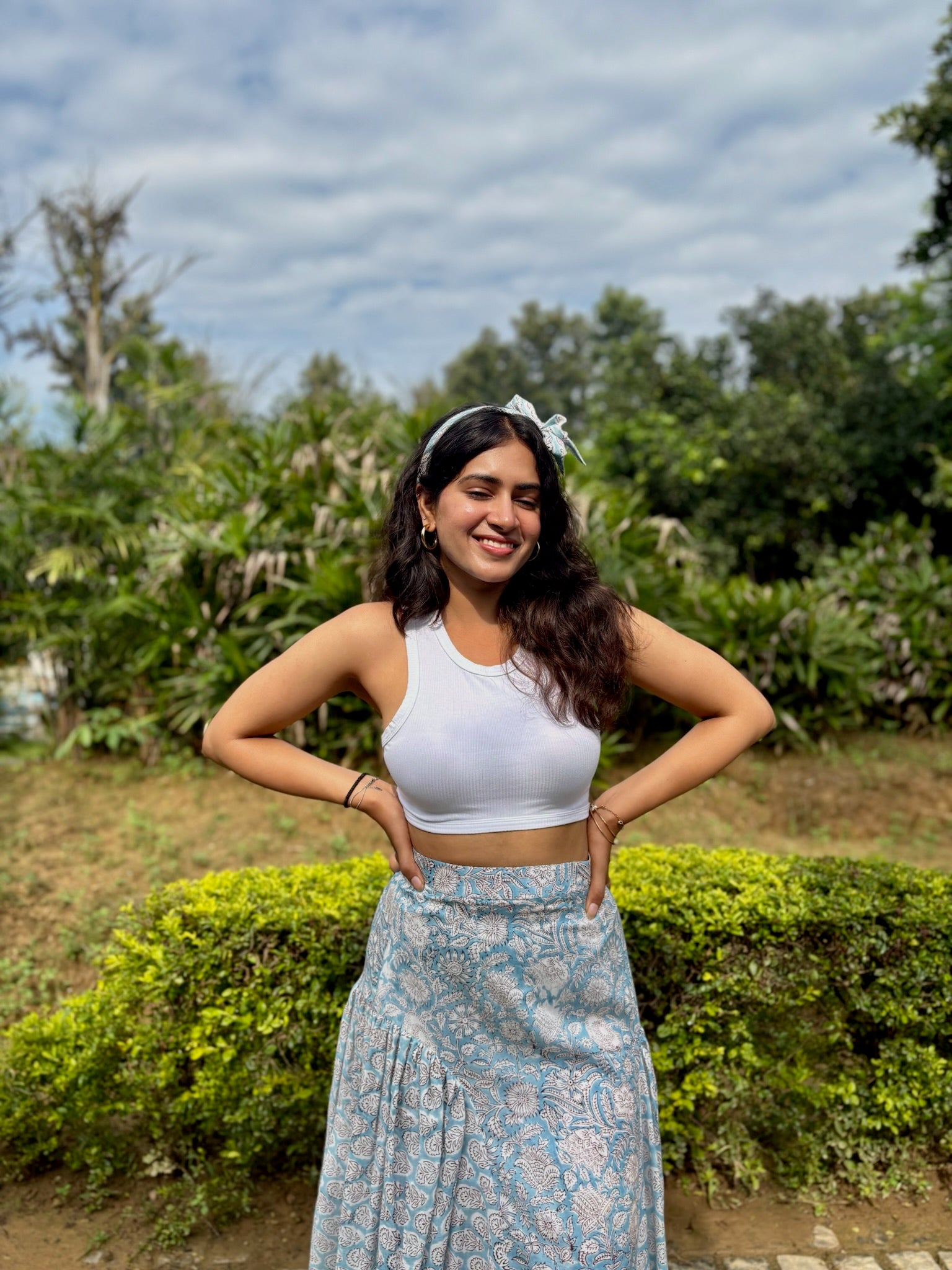 Seafoam Aqua Hourglass Skirt