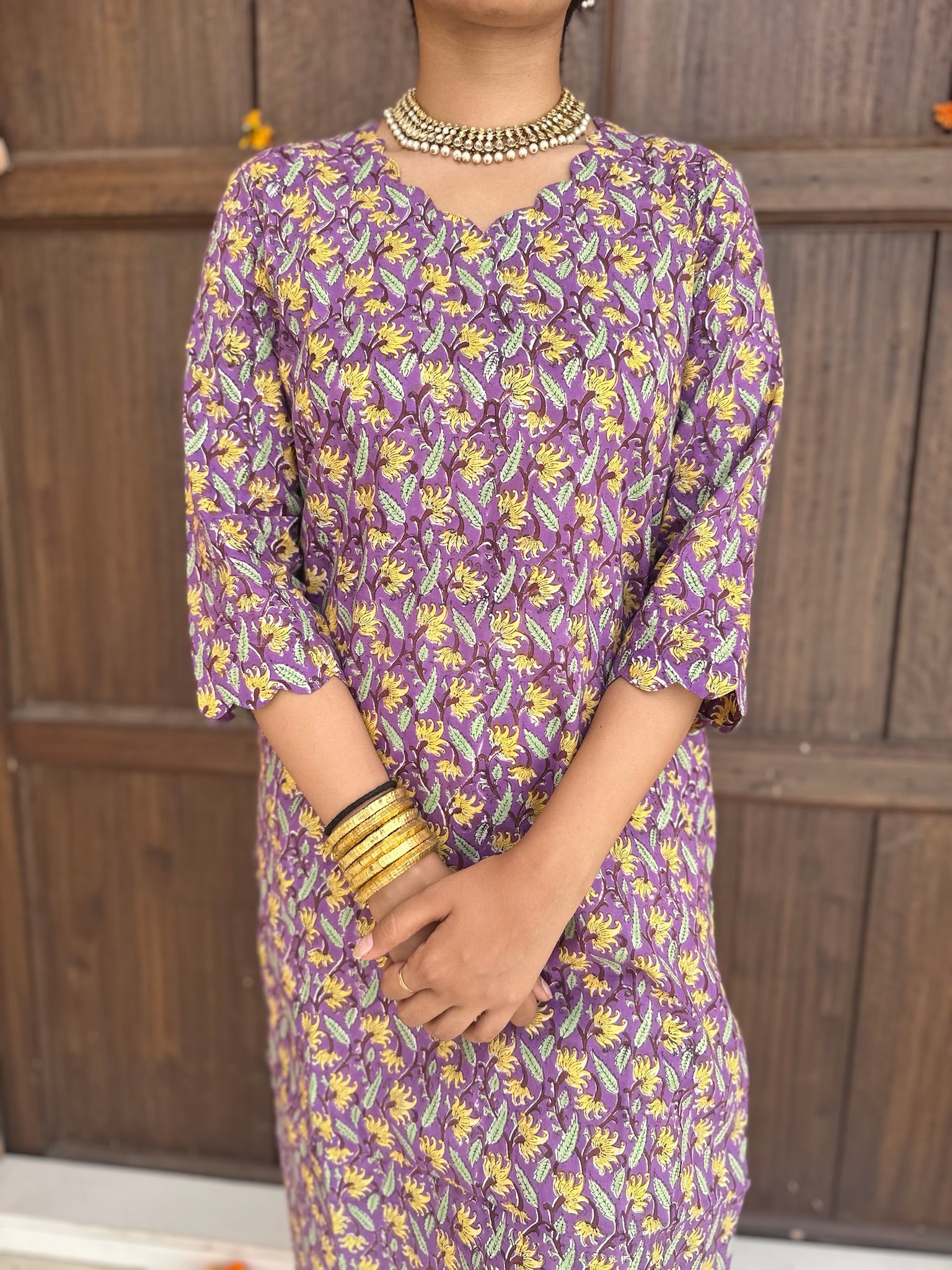 Grape Purple Long Kurta