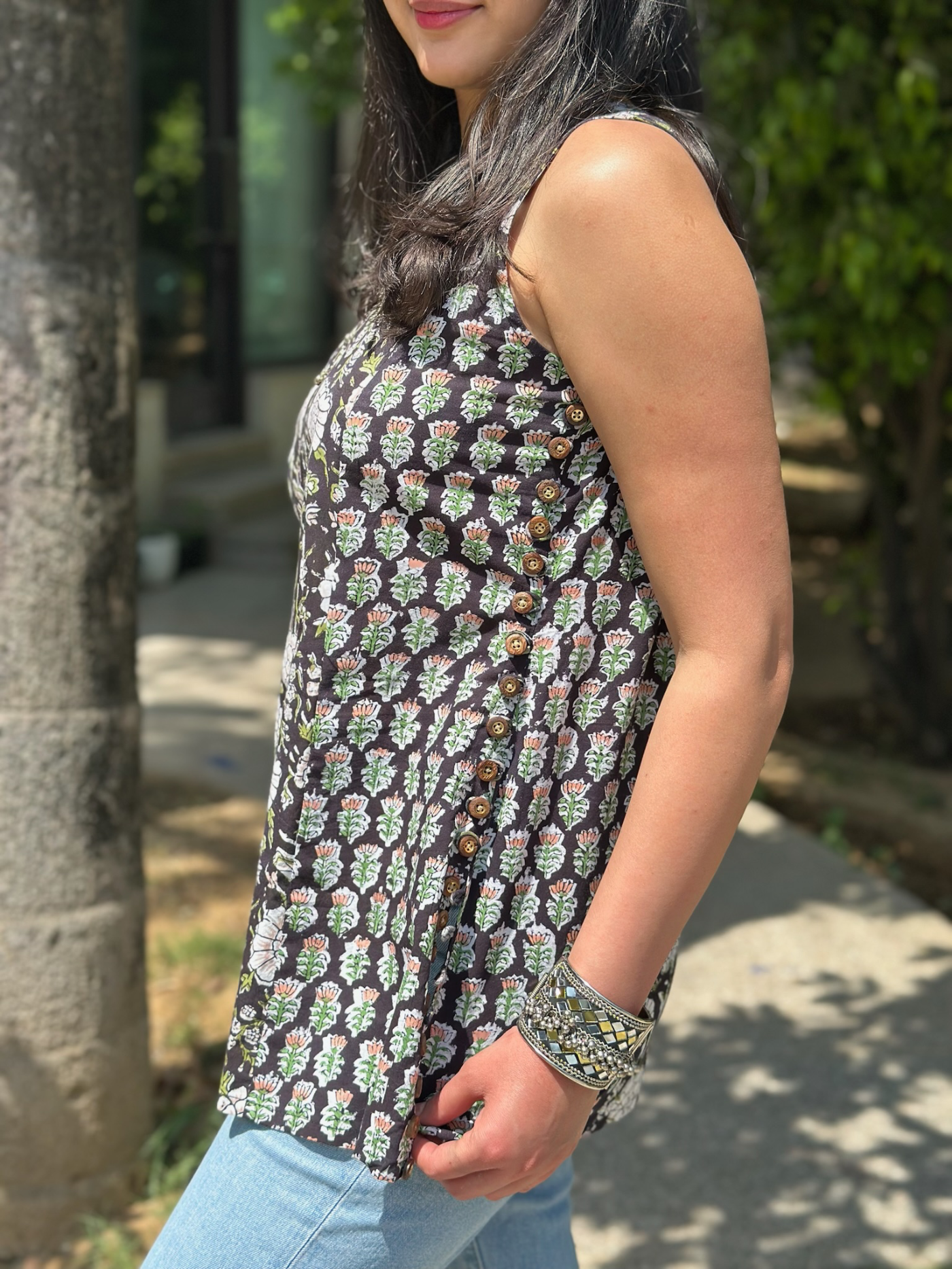 Midnight Black Halter Short Kurti