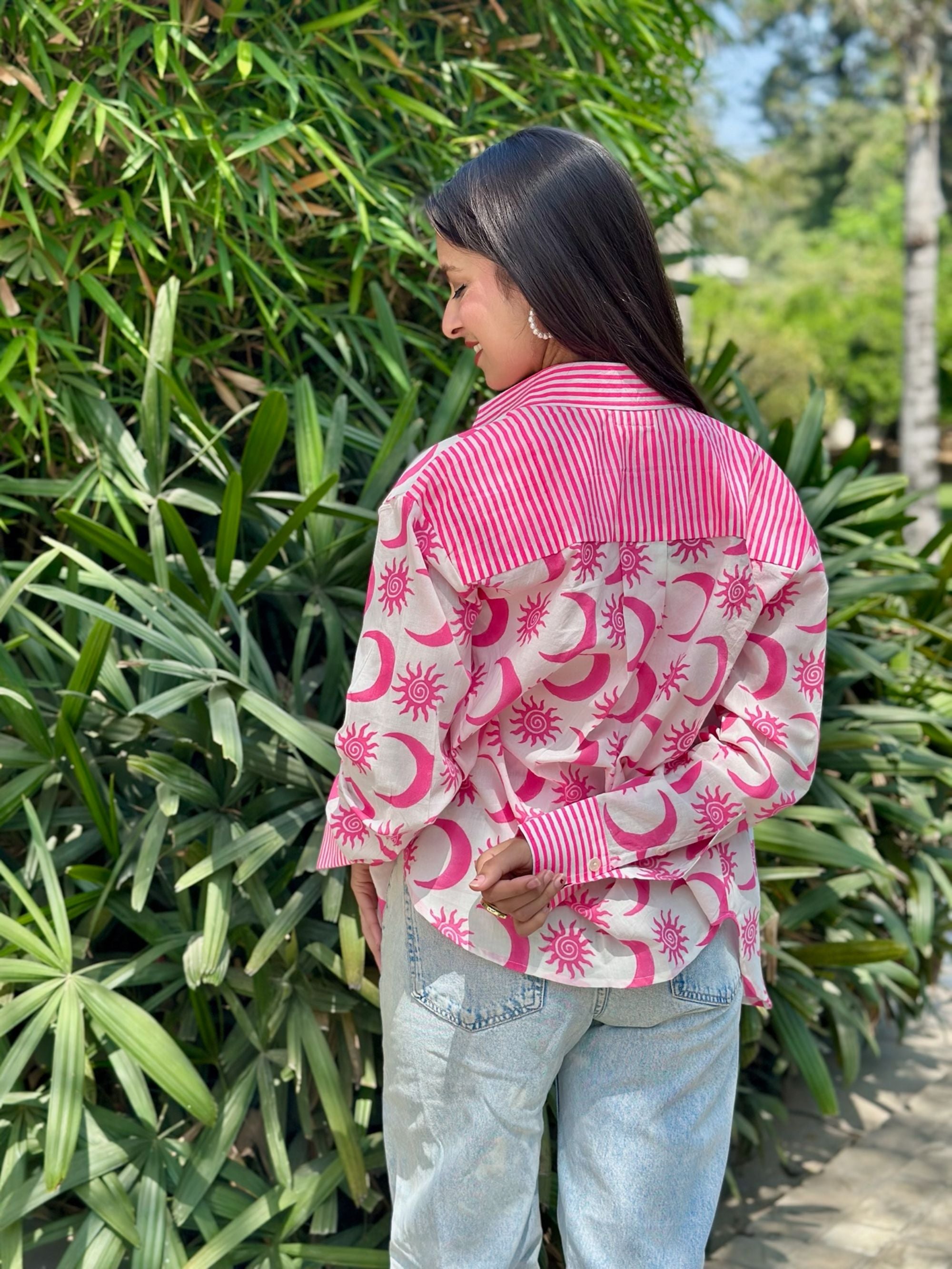 Sun and Moon Pink Shirt