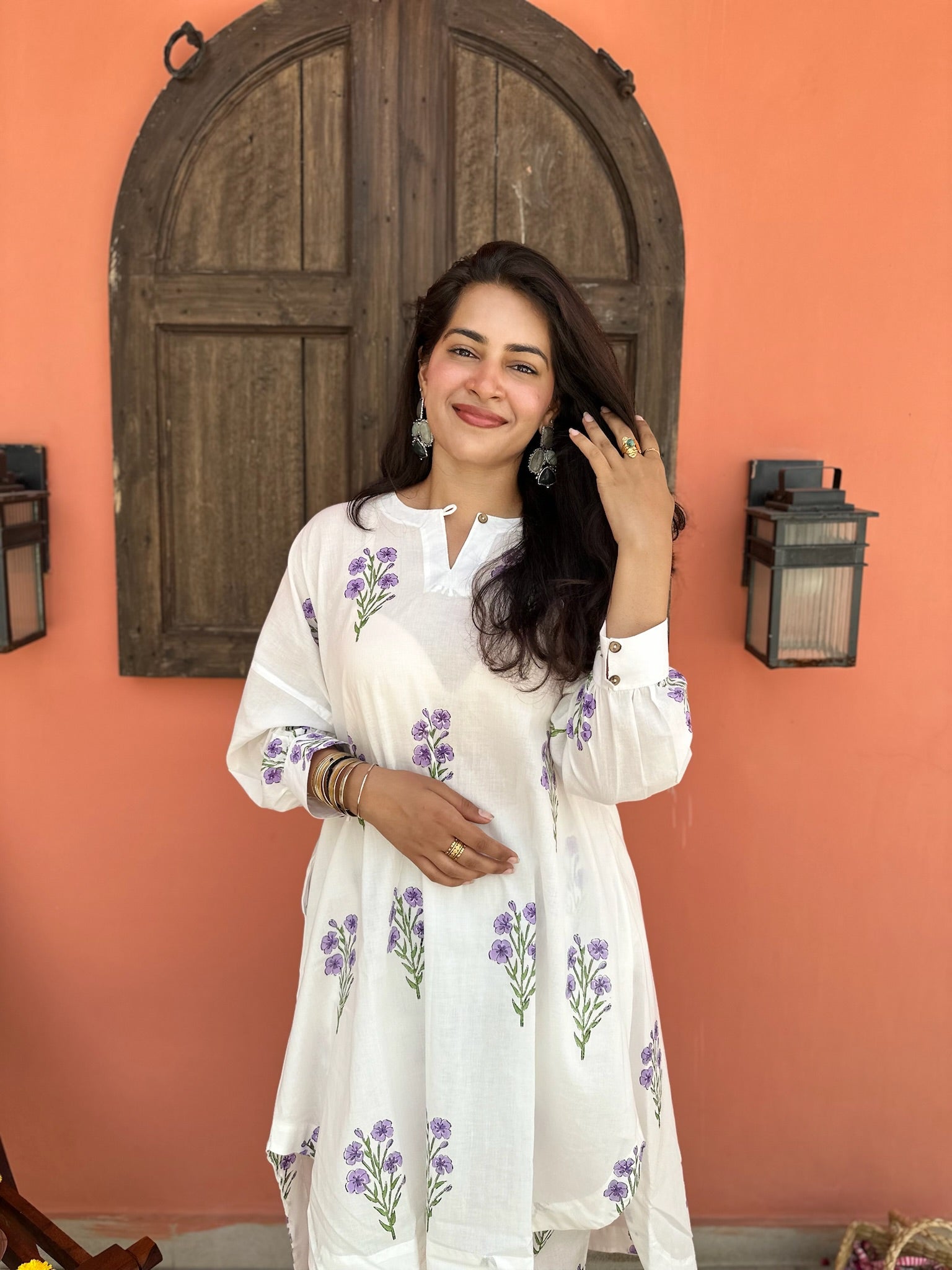 Boxy Chandni Lavender Co-Ord Set