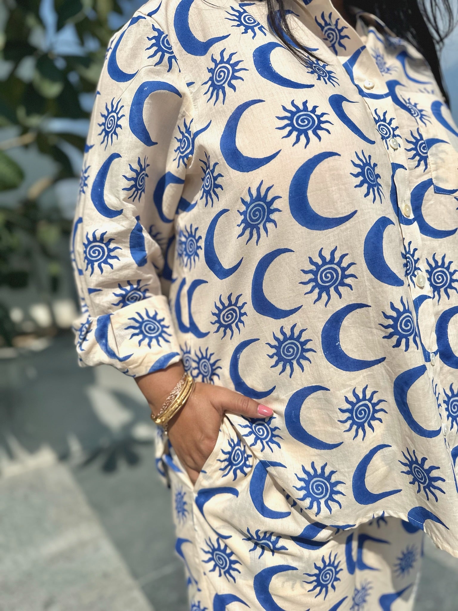 Sun and Moon Blue Co-ord Set