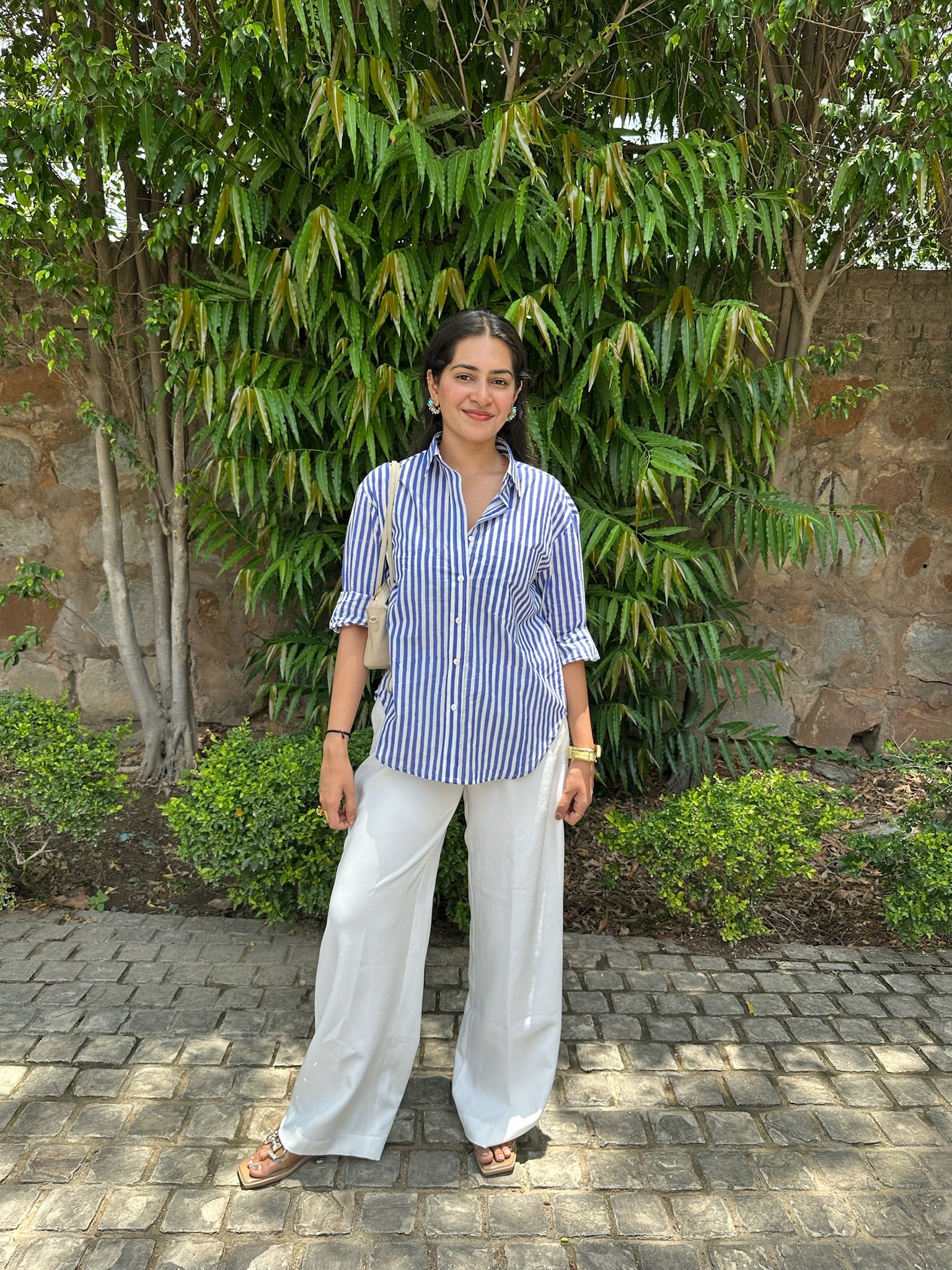 mono neel striped shirt