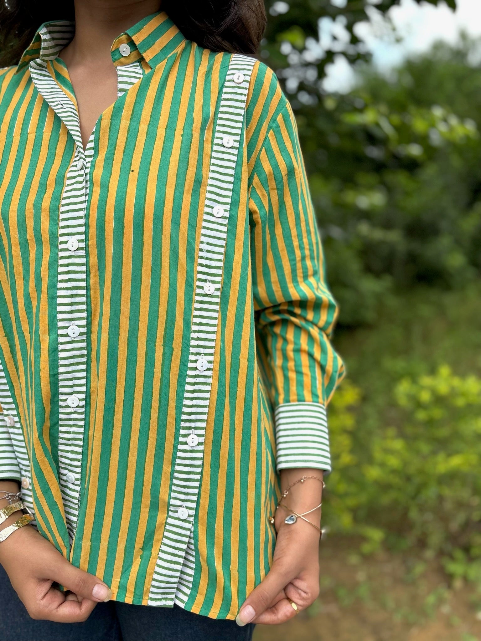 Sunlit Forest Multi Placket Shirt