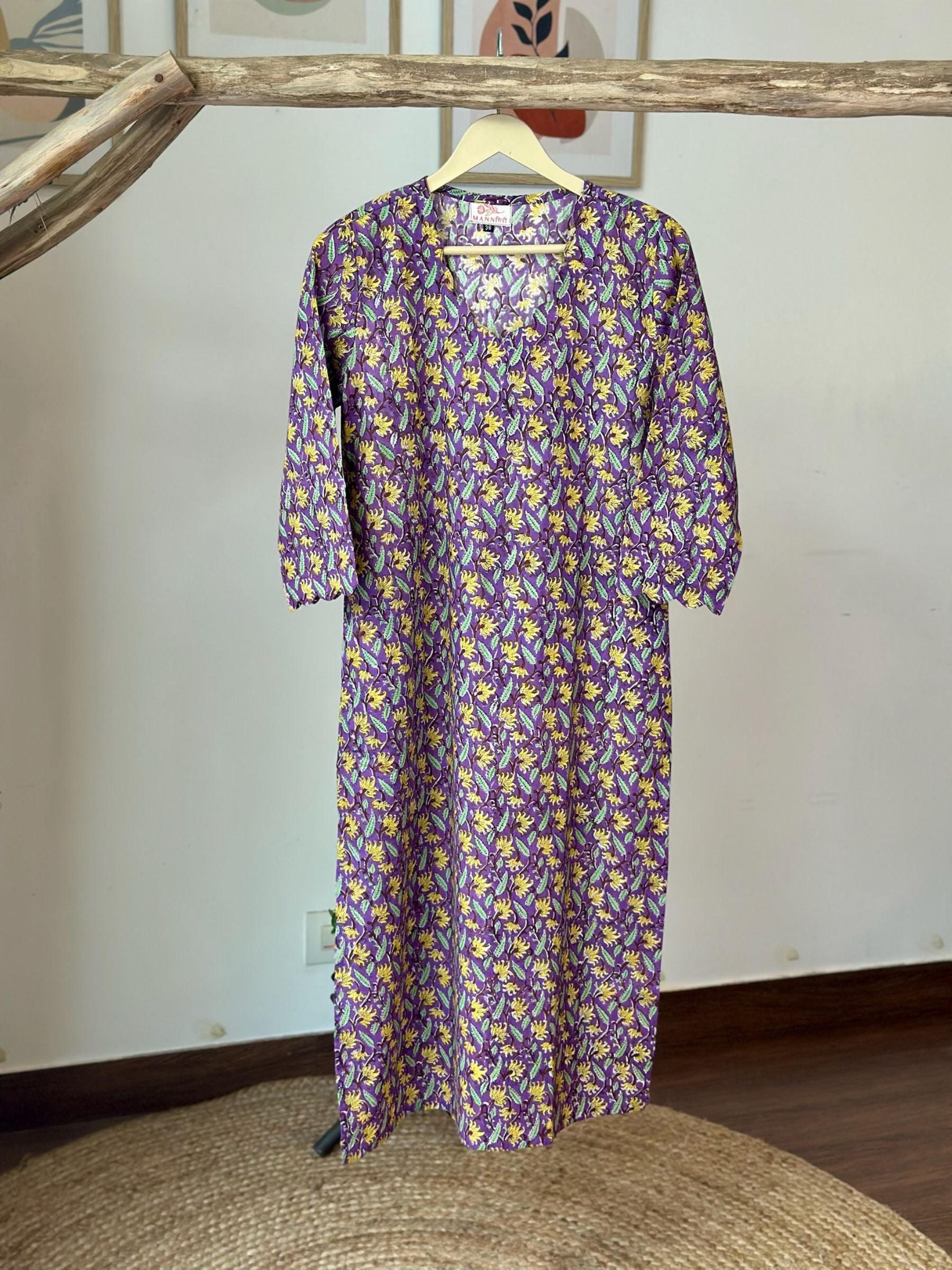 Grape Purple Long Kurta